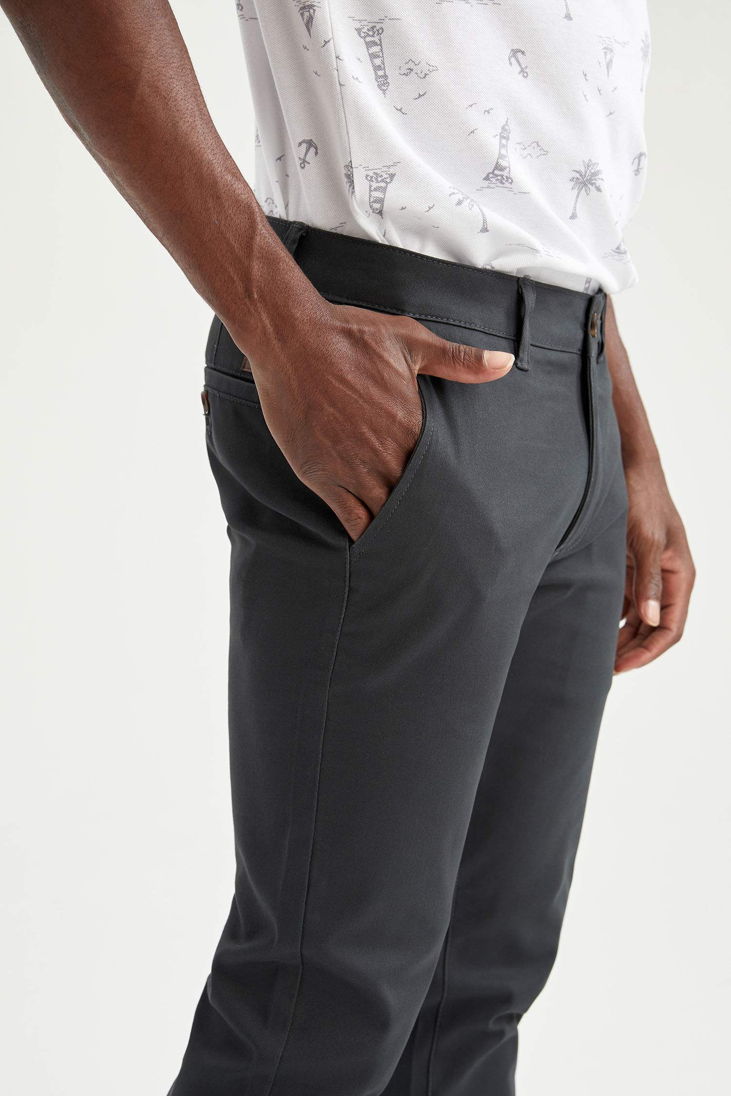 Slim Fit Basic Chino Pantolon