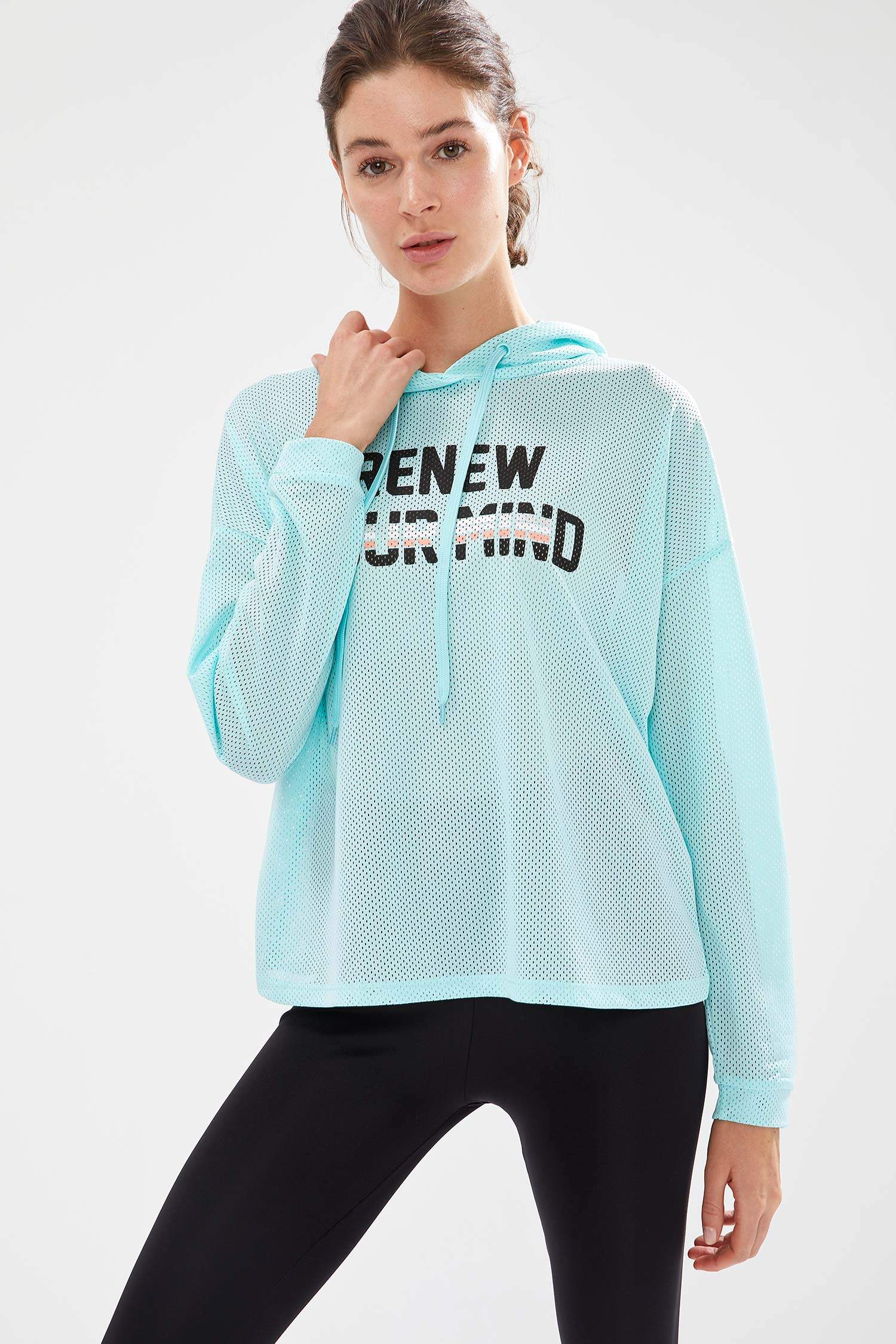 Kapüşonlu File Sweatshirt
