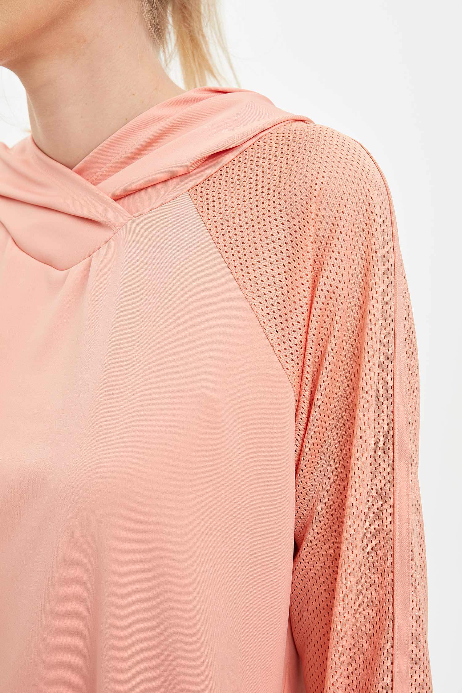 File Detaylı Kapüşonlu Sweatshirt