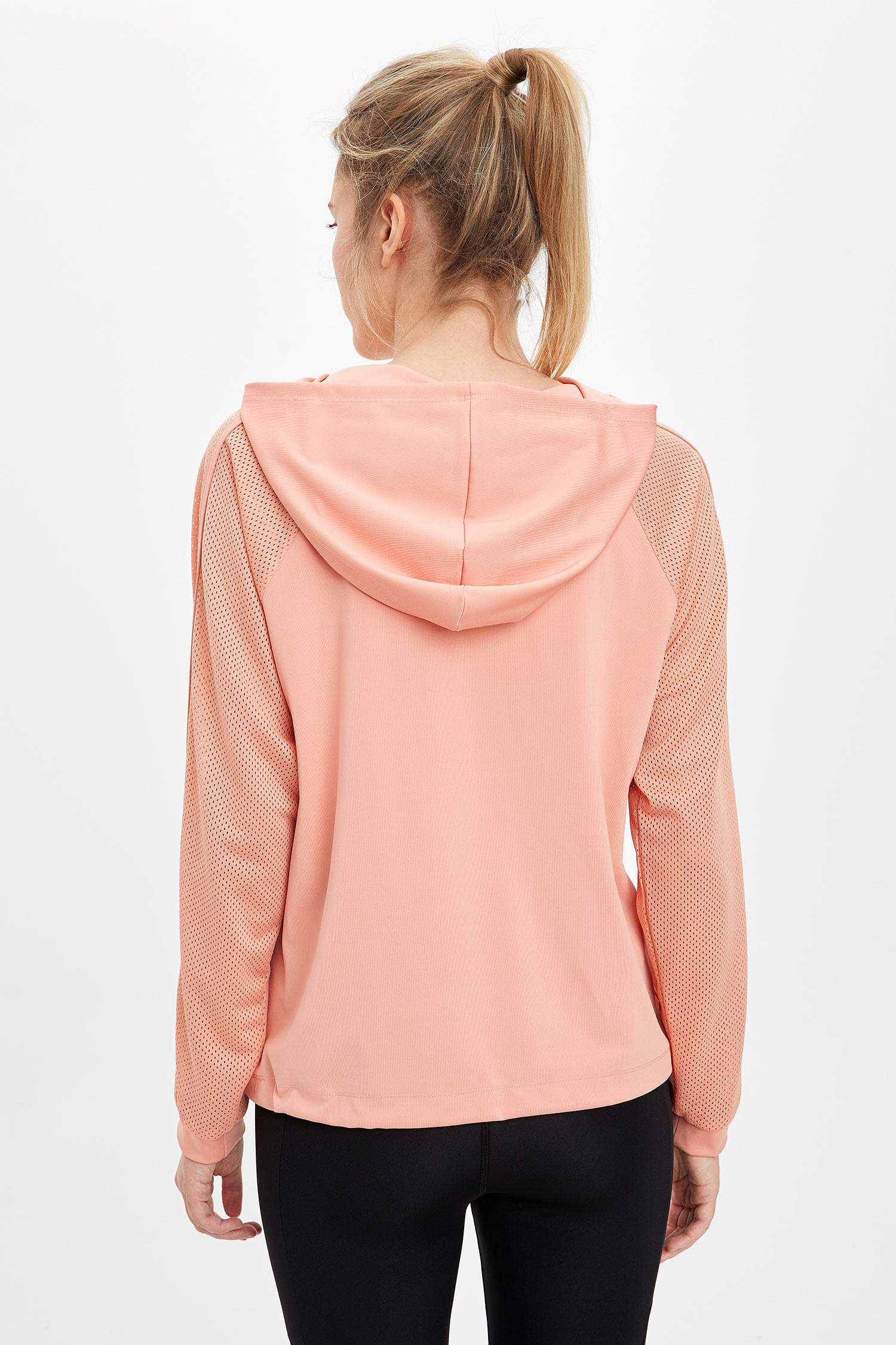 File Detaylı Kapüşonlu Sweatshirt