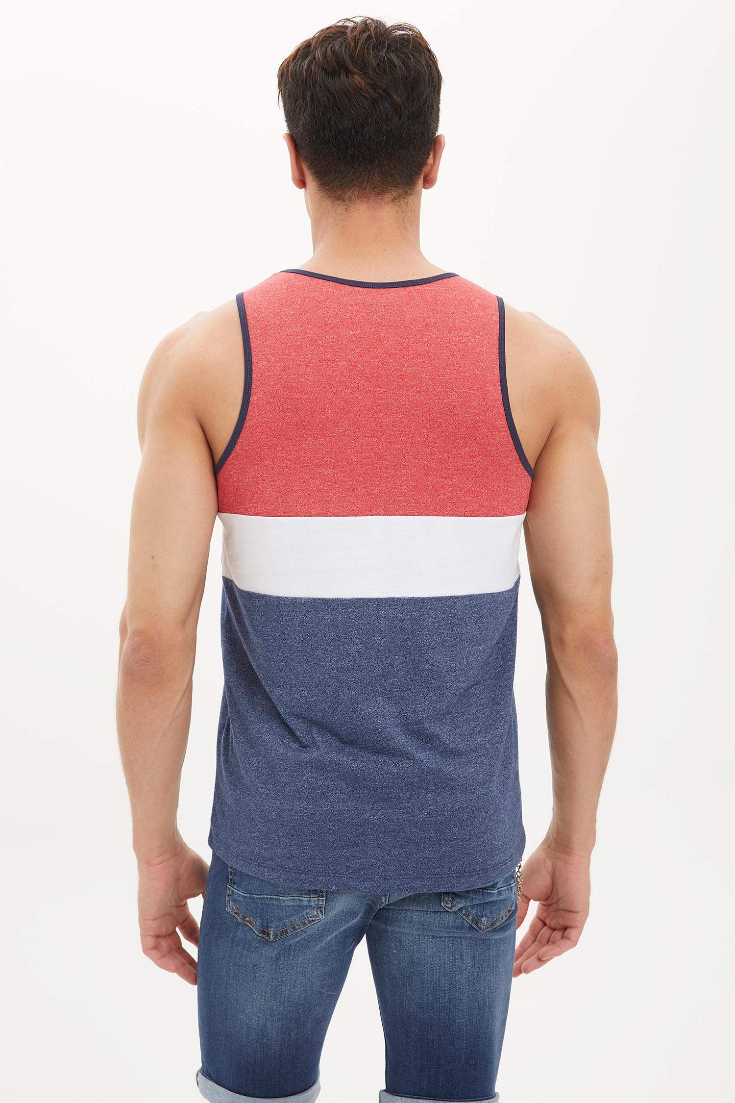 Atlet Slim Fit Bisiklet Yaka Kolsuz