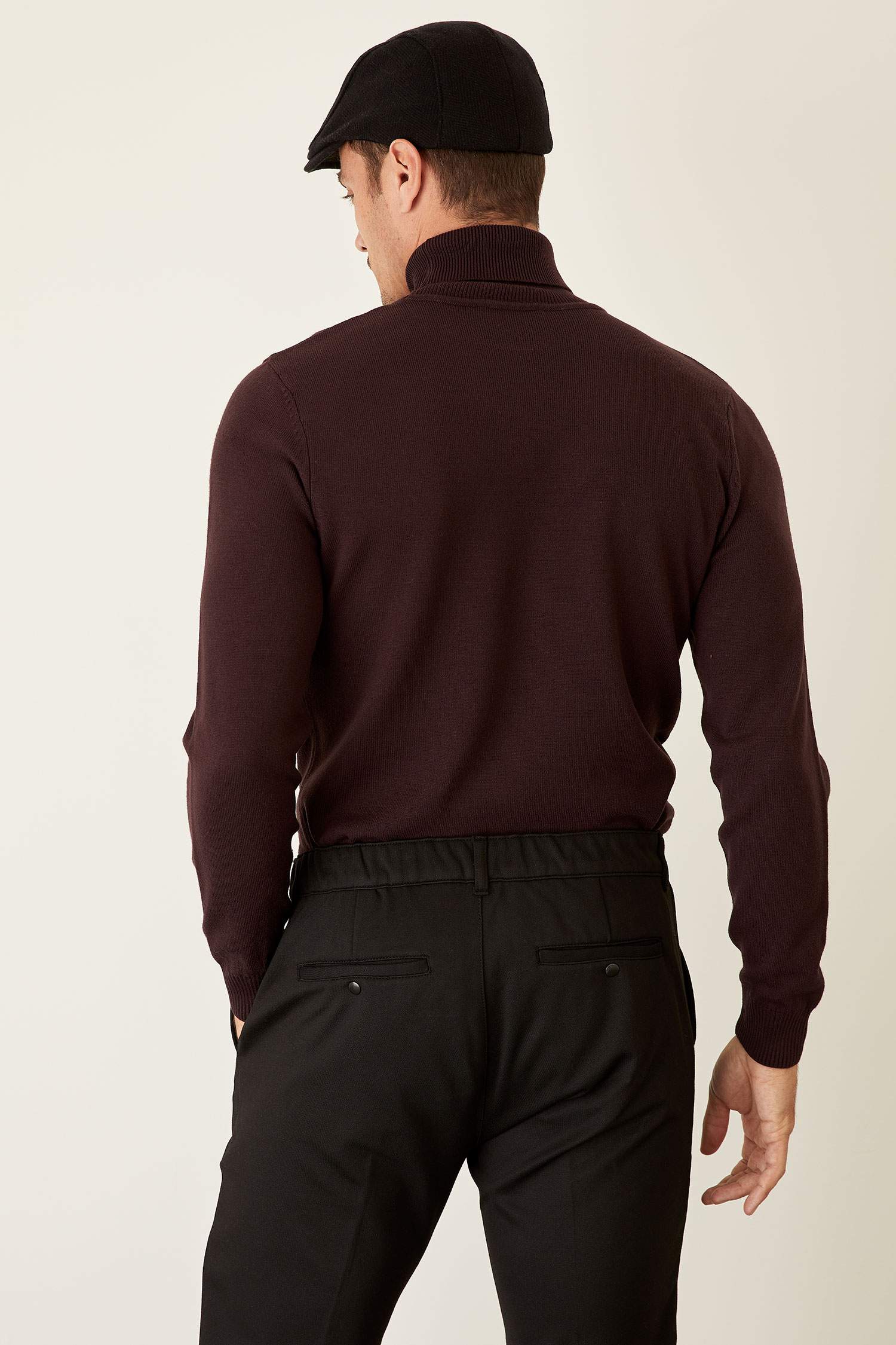 Slim Fit Balıkçı Yaka Triko Kazak