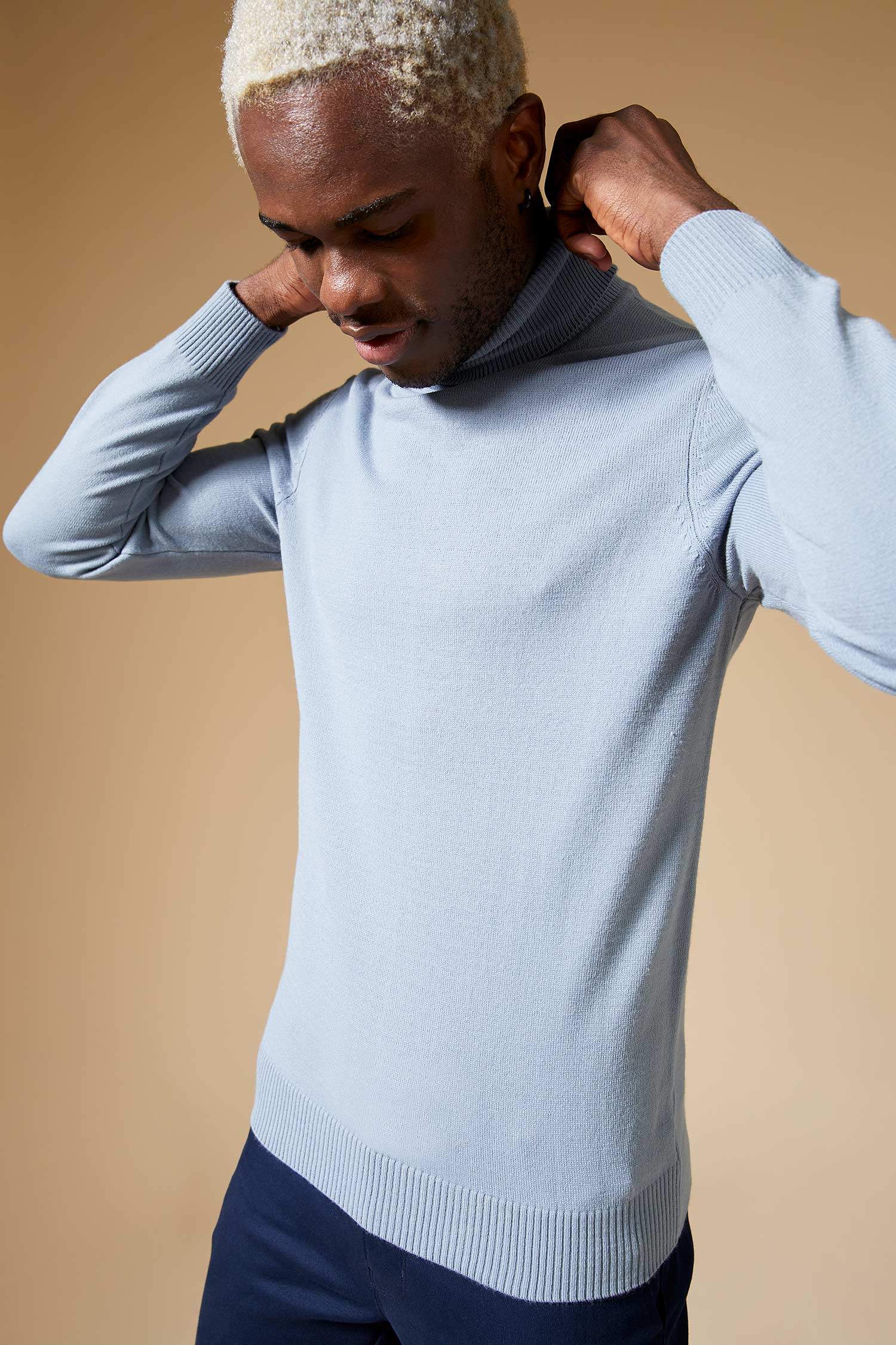 Slim Fit Balıkçı Yaka Triko Kazak