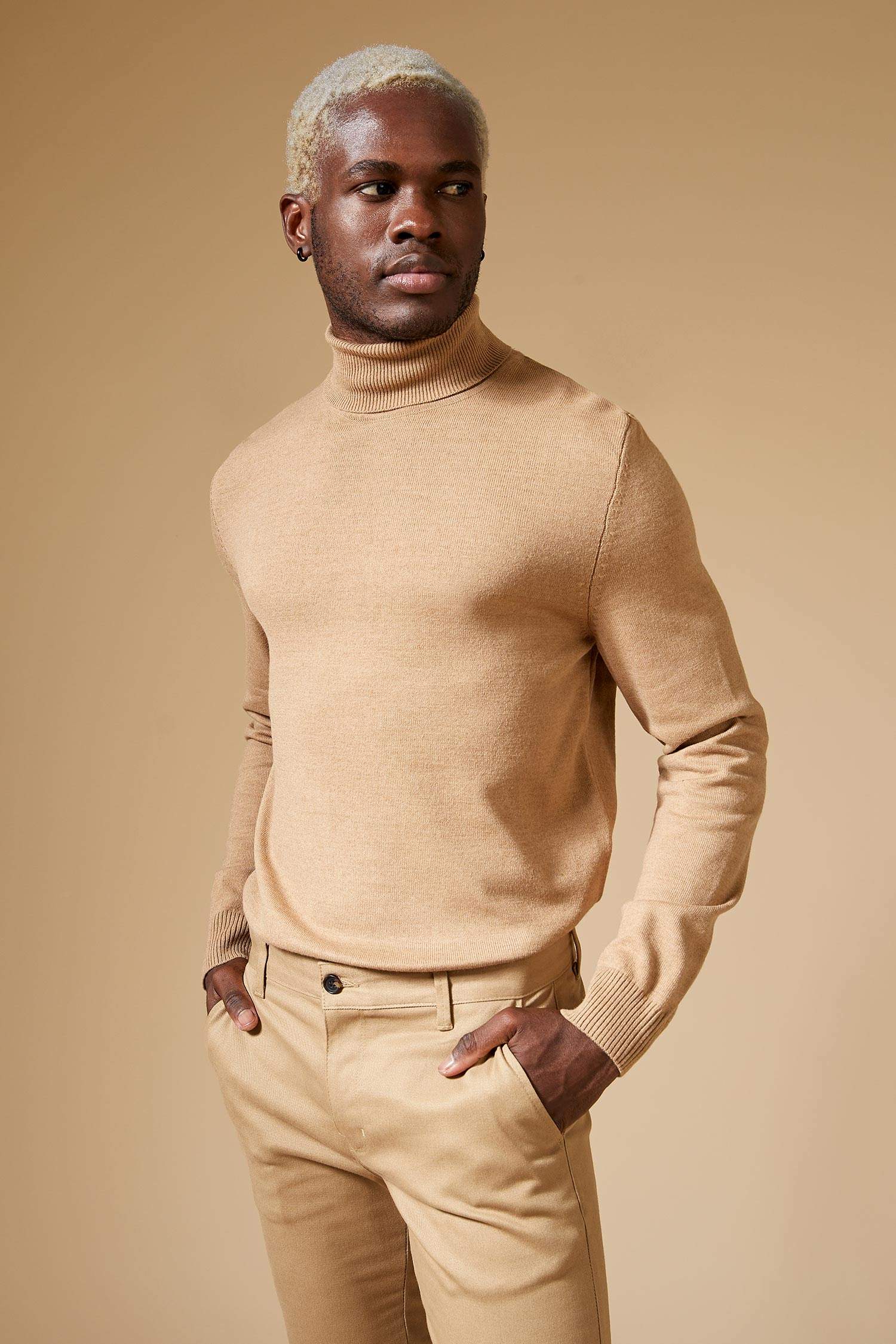 Slim Fit Balıkçı Yaka Triko Kazak