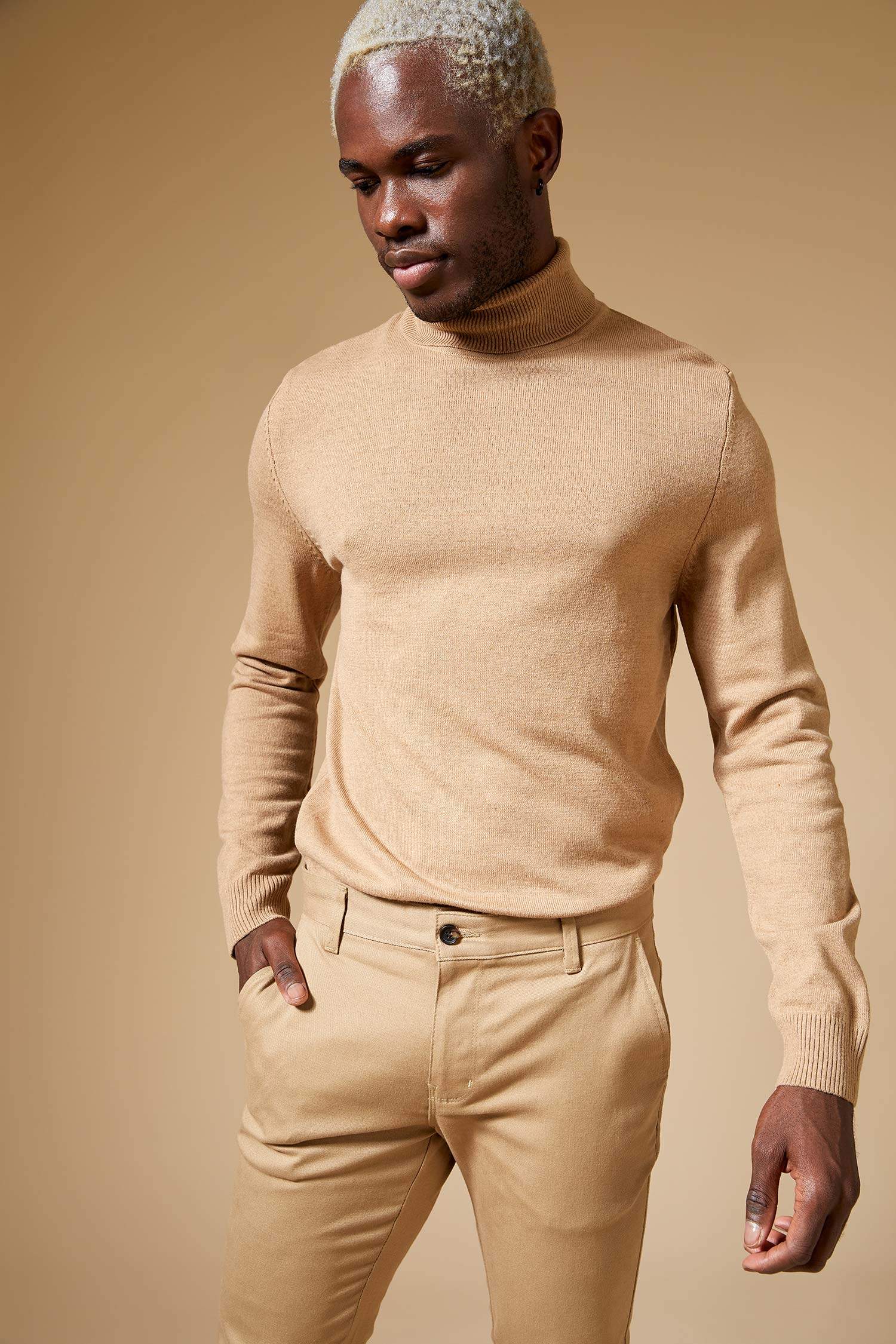 Slim Fit Balıkçı Yaka Triko Kazak