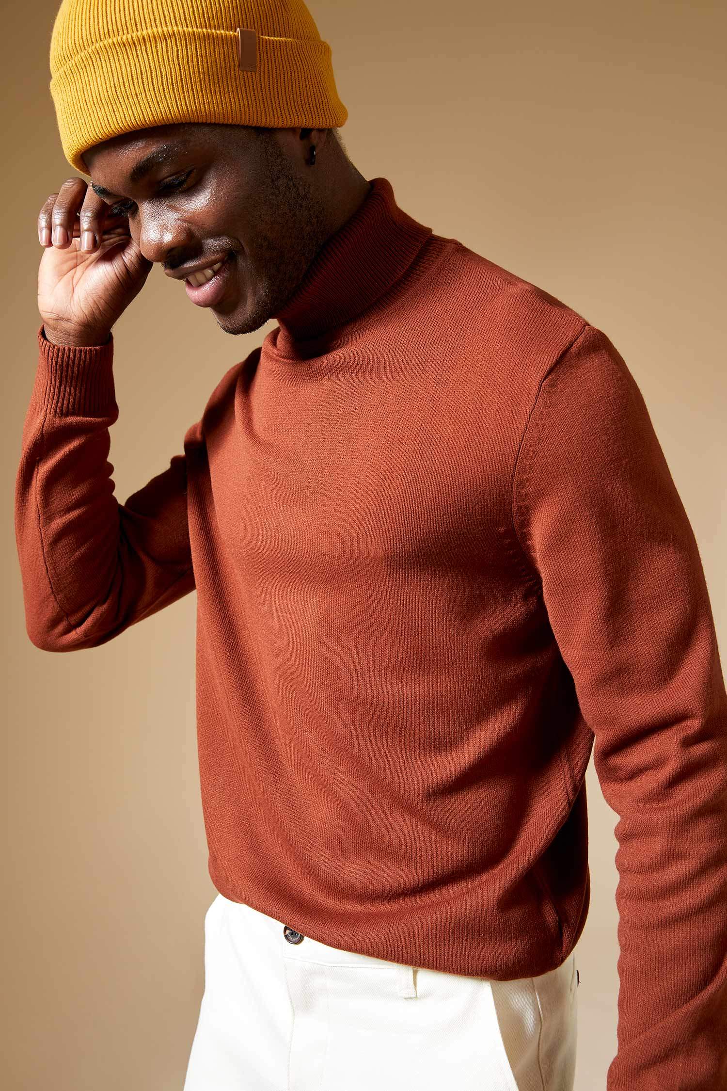 Slim Fit Balıkçı Yaka Triko Kazak