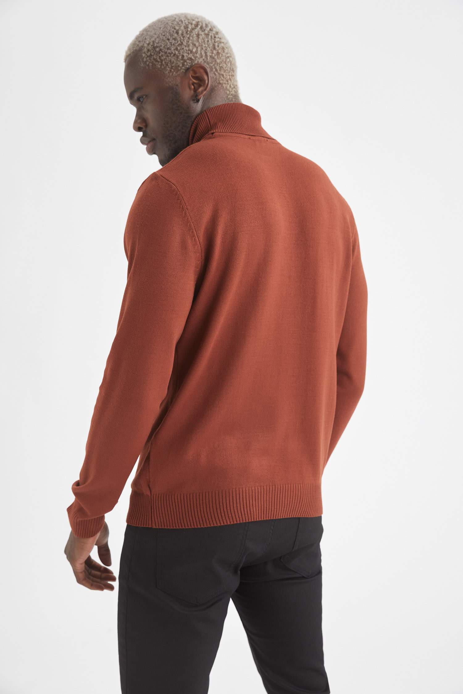 Slim Fit Balıkçı Yaka Triko Kazak
