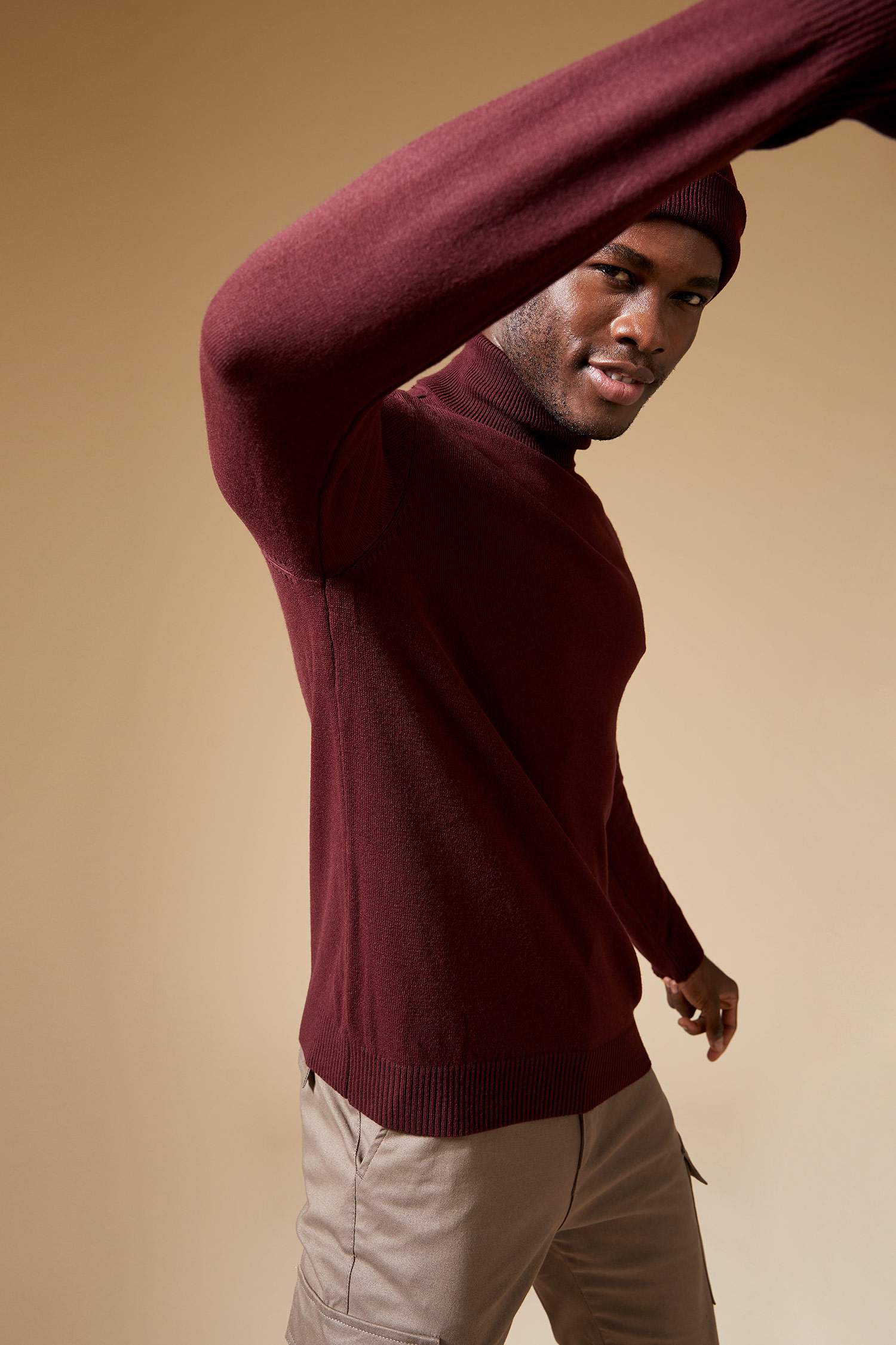 Slim Fit Balıkçı Yaka Triko Kazak