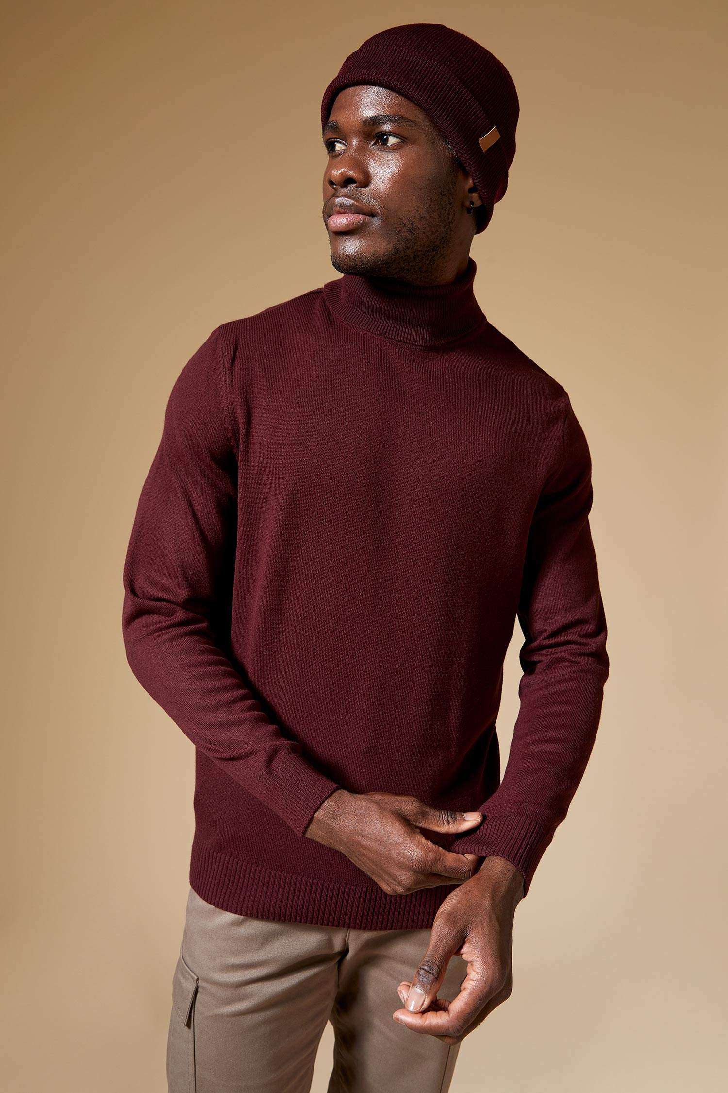 Slim Fit Balıkçı Yaka Triko Kazak