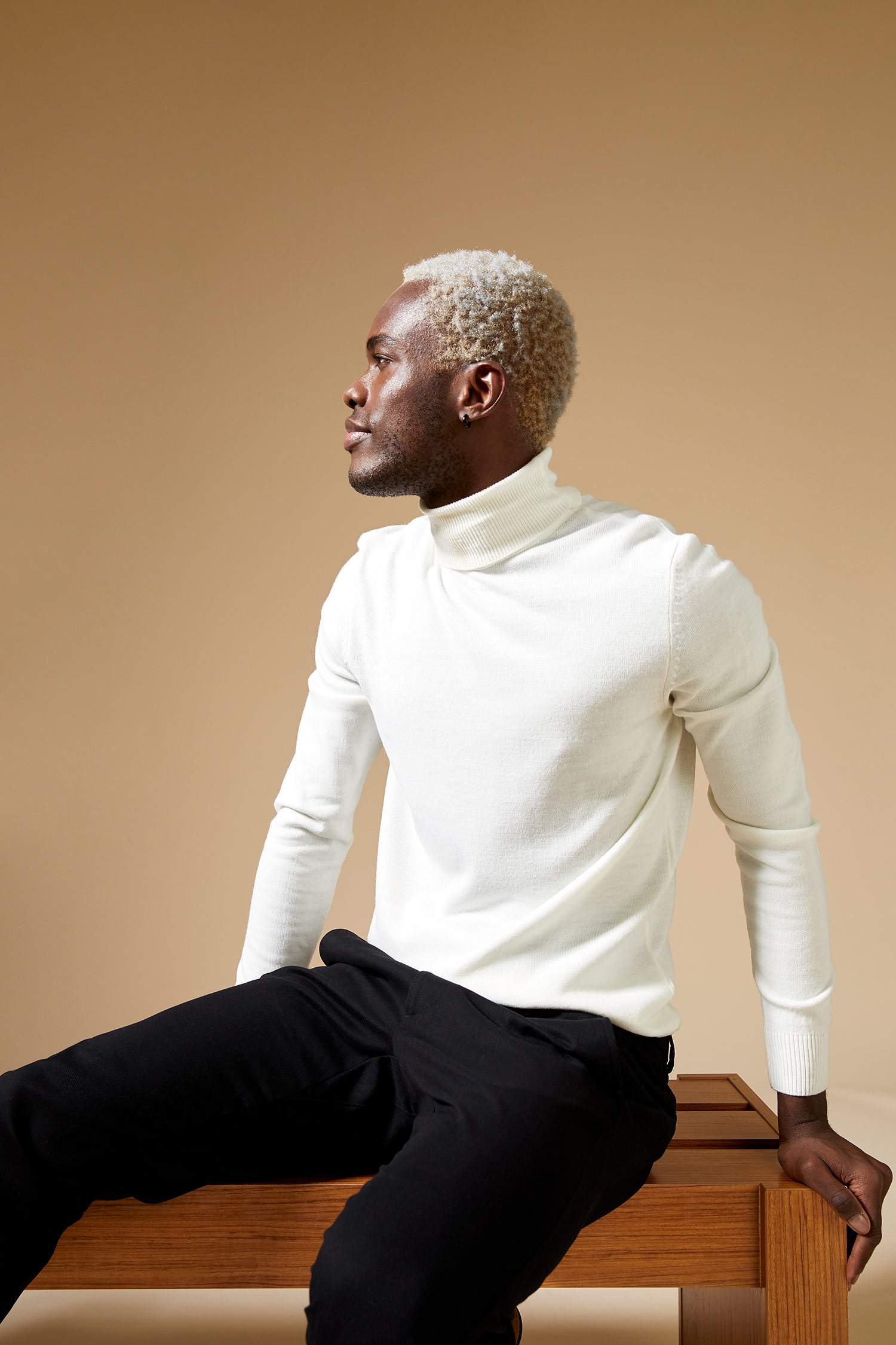 Slim Fit Balıkçı Yaka Triko Kazak