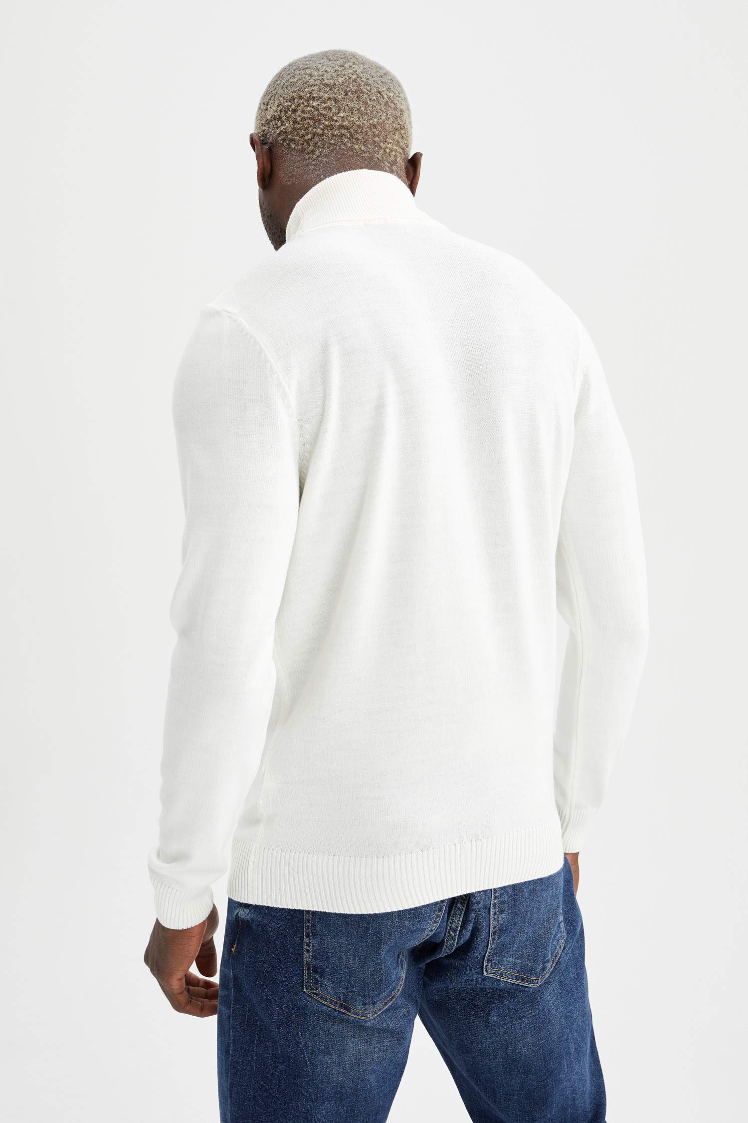 Slim Fit Balıkçı Yaka Triko Kazak