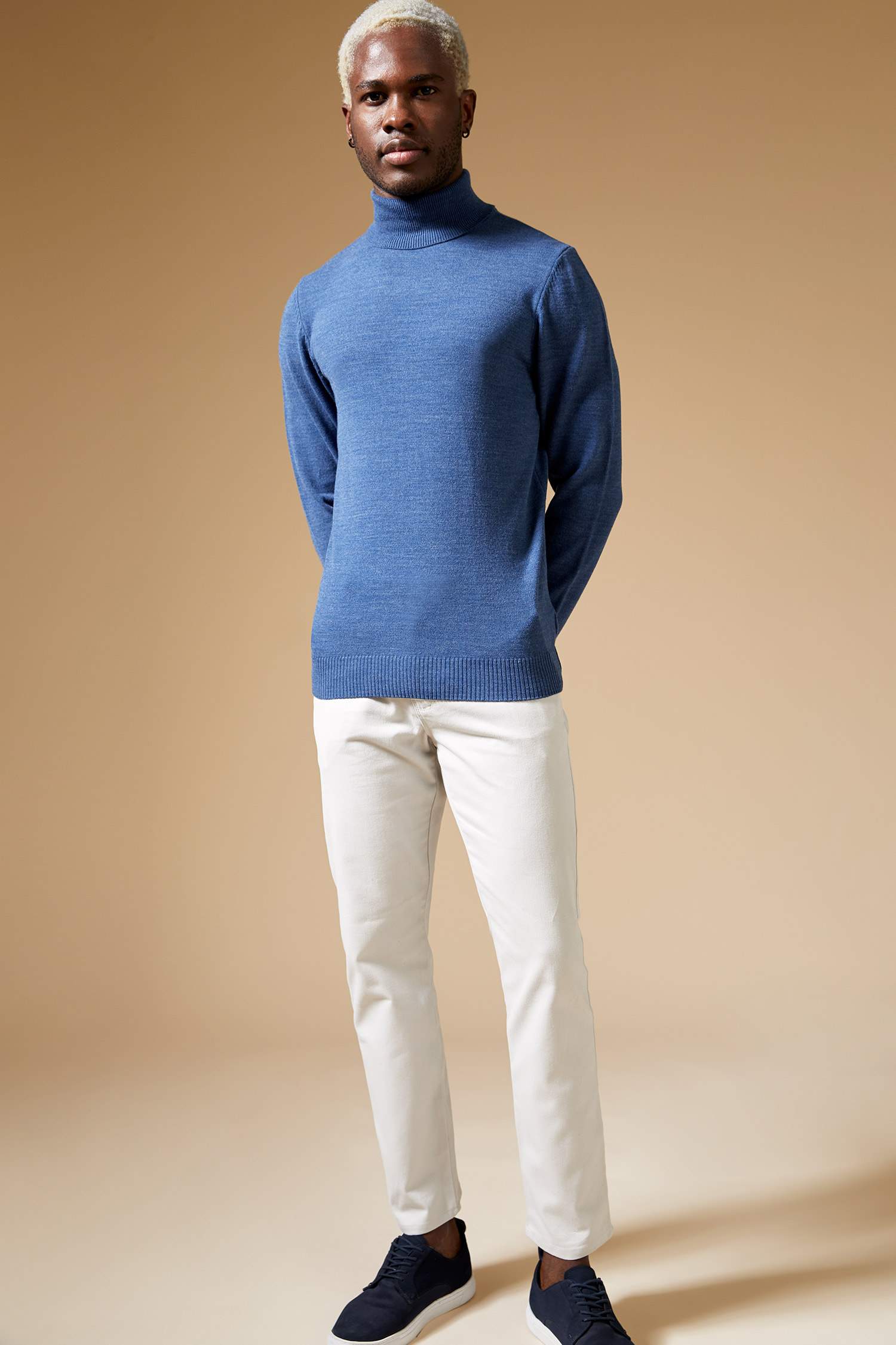 Slim Fit Balıkçı Yaka Triko Kazak