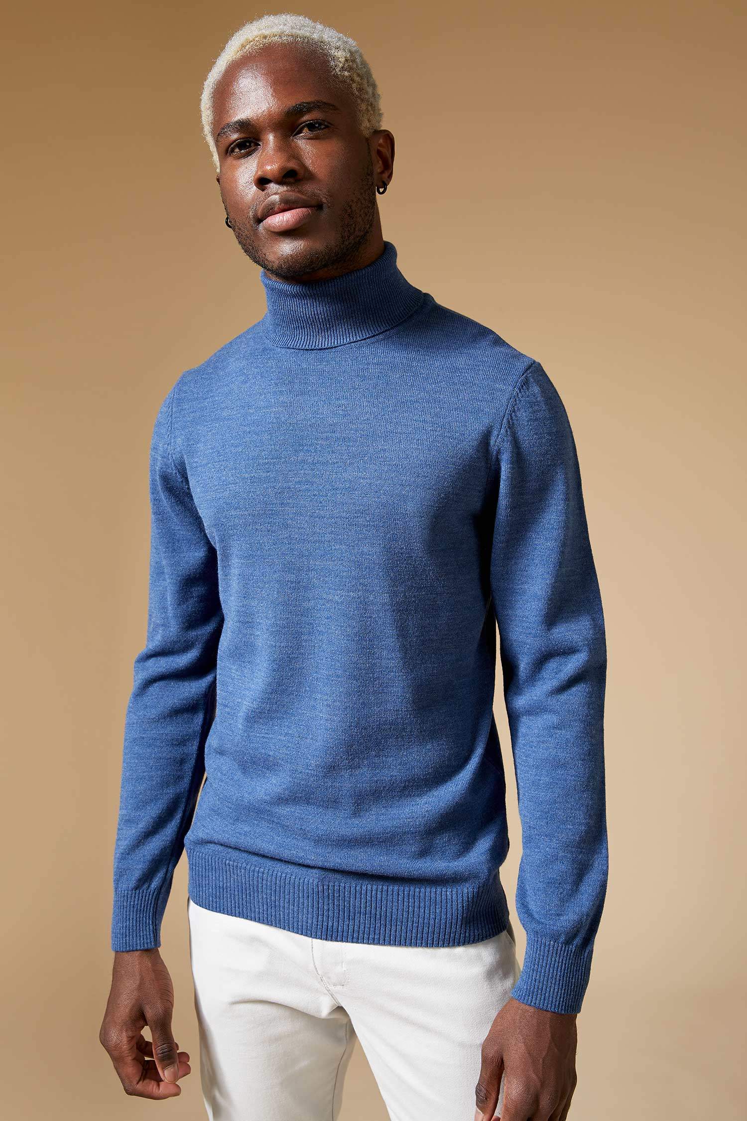 Slim Fit Balıkçı Yaka Triko Kazak
