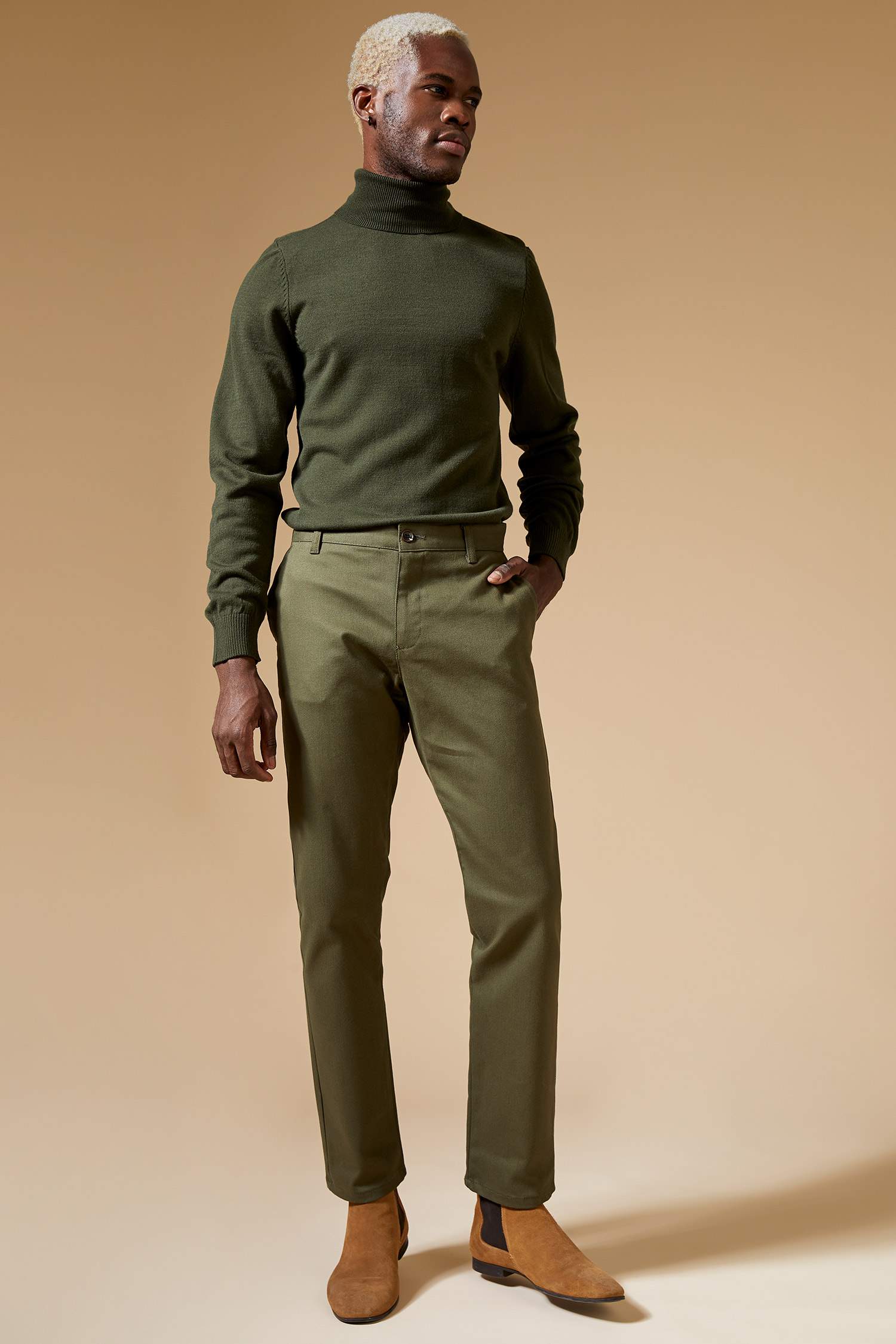 Slim Fit Balıkçı Yaka Triko Kazak