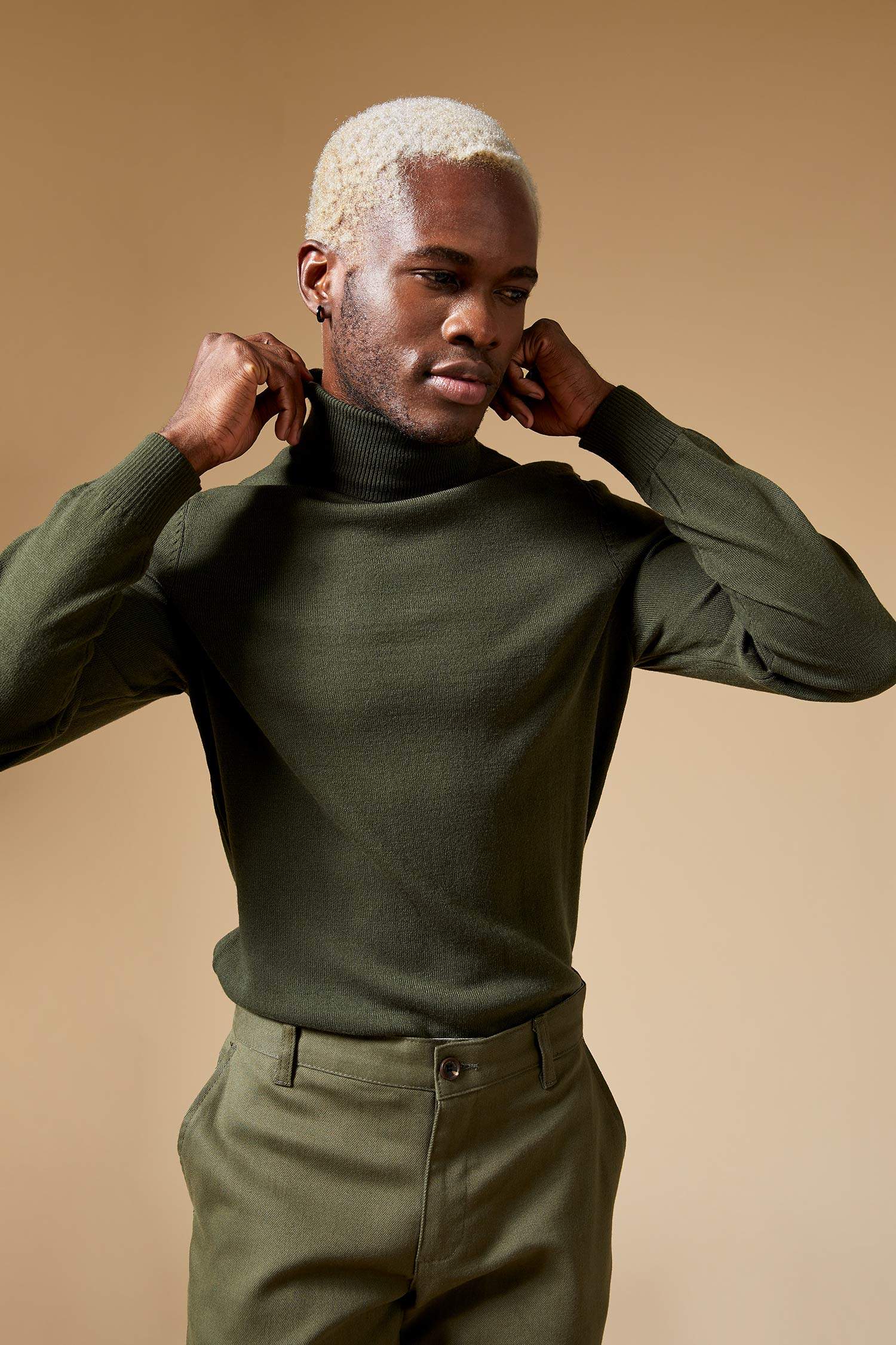 Slim Fit Balıkçı Yaka Triko Kazak