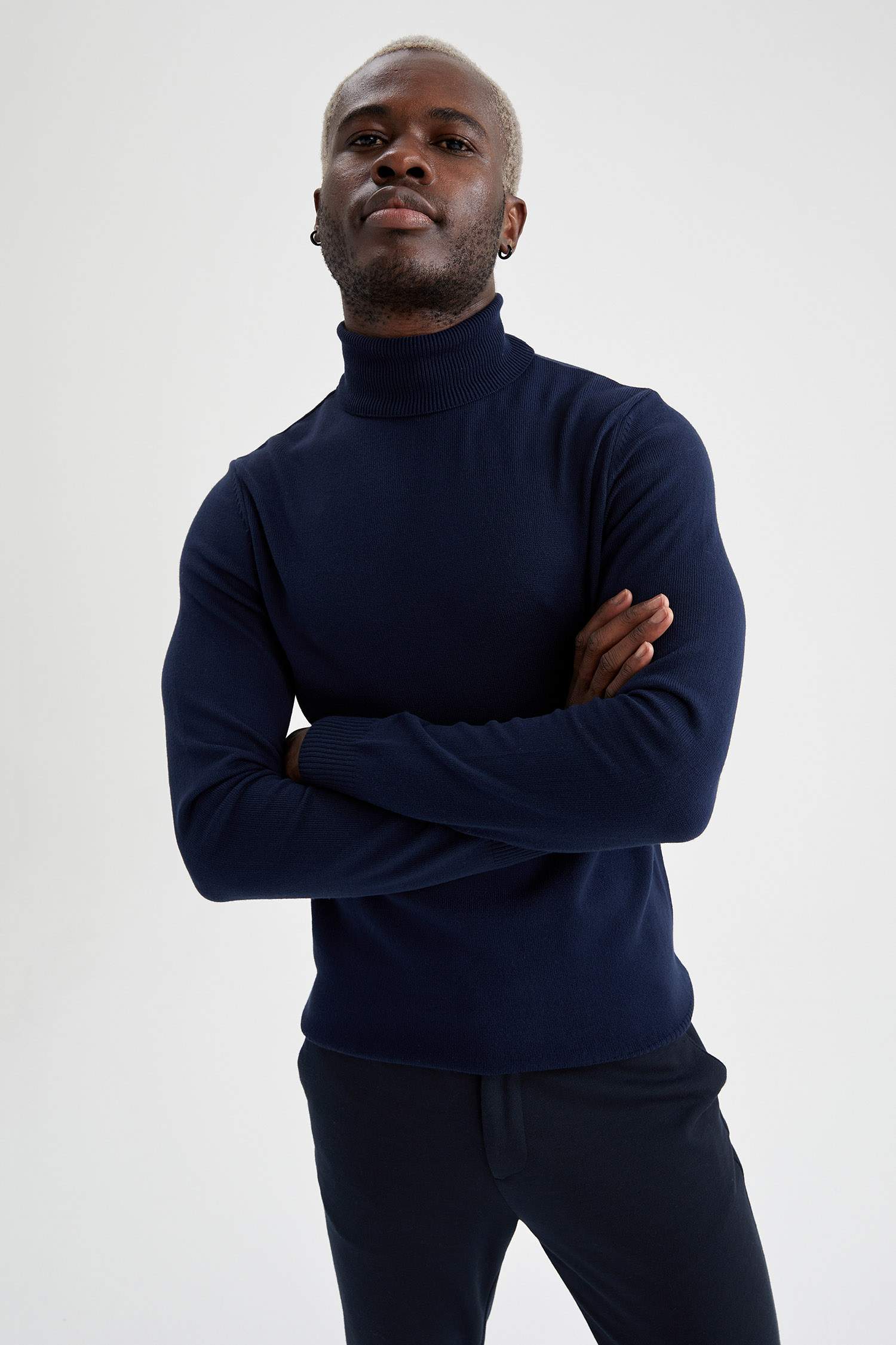 Slim Fit Balıkçı Yaka Triko Kazak