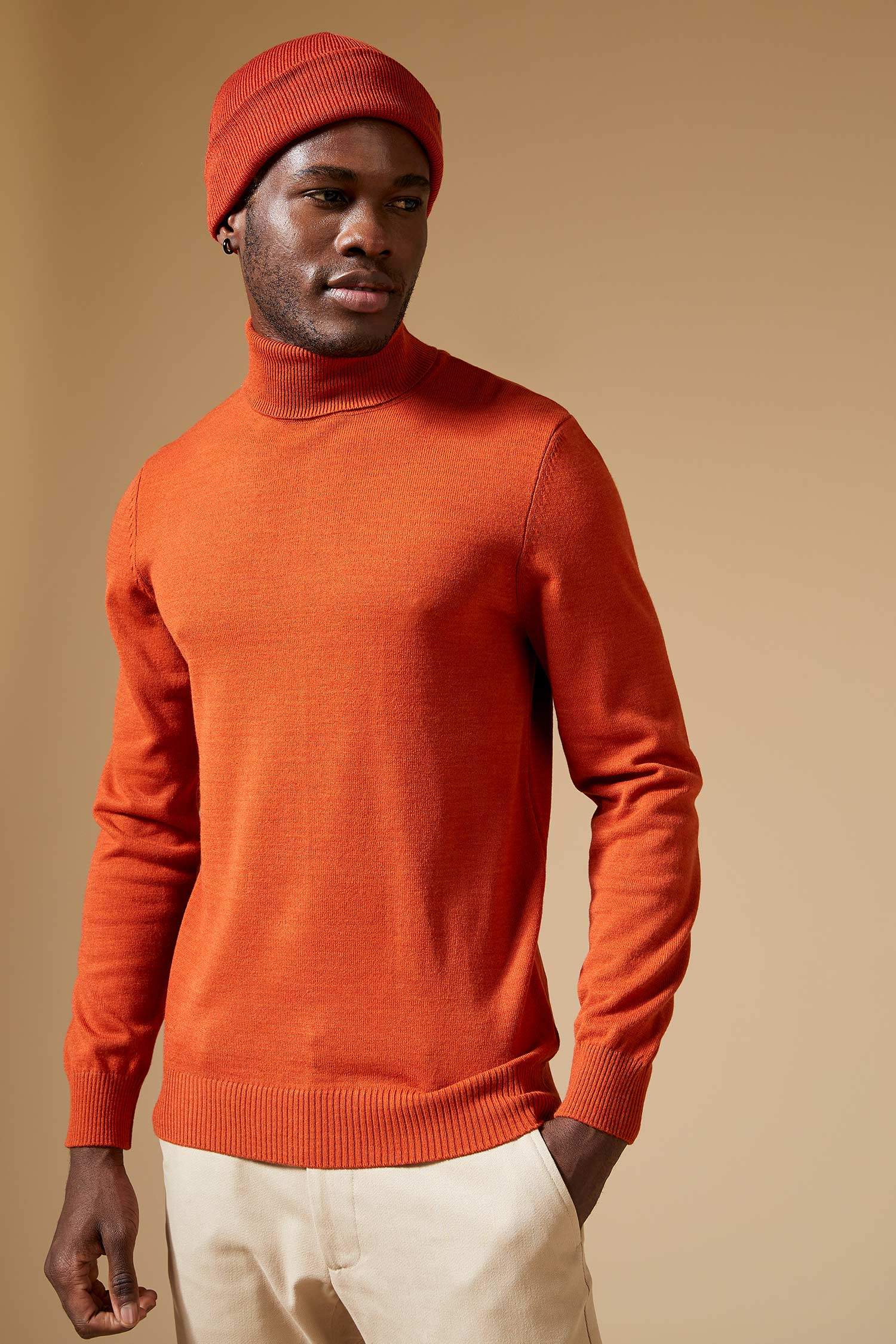 Slim Fit Balıkçı Yaka Triko Kazak