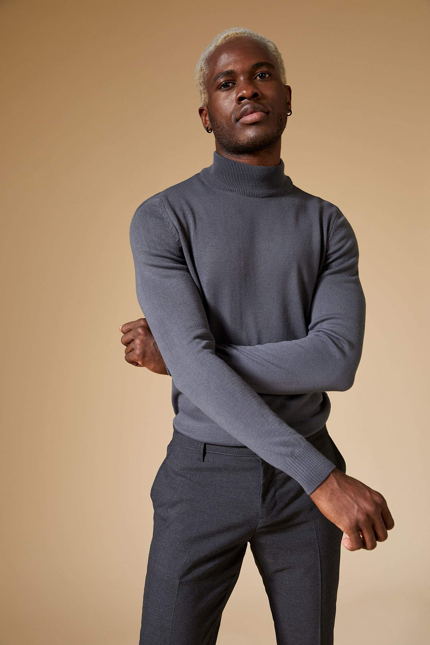 Slim Fit Balıkçı Yaka Triko Kazak