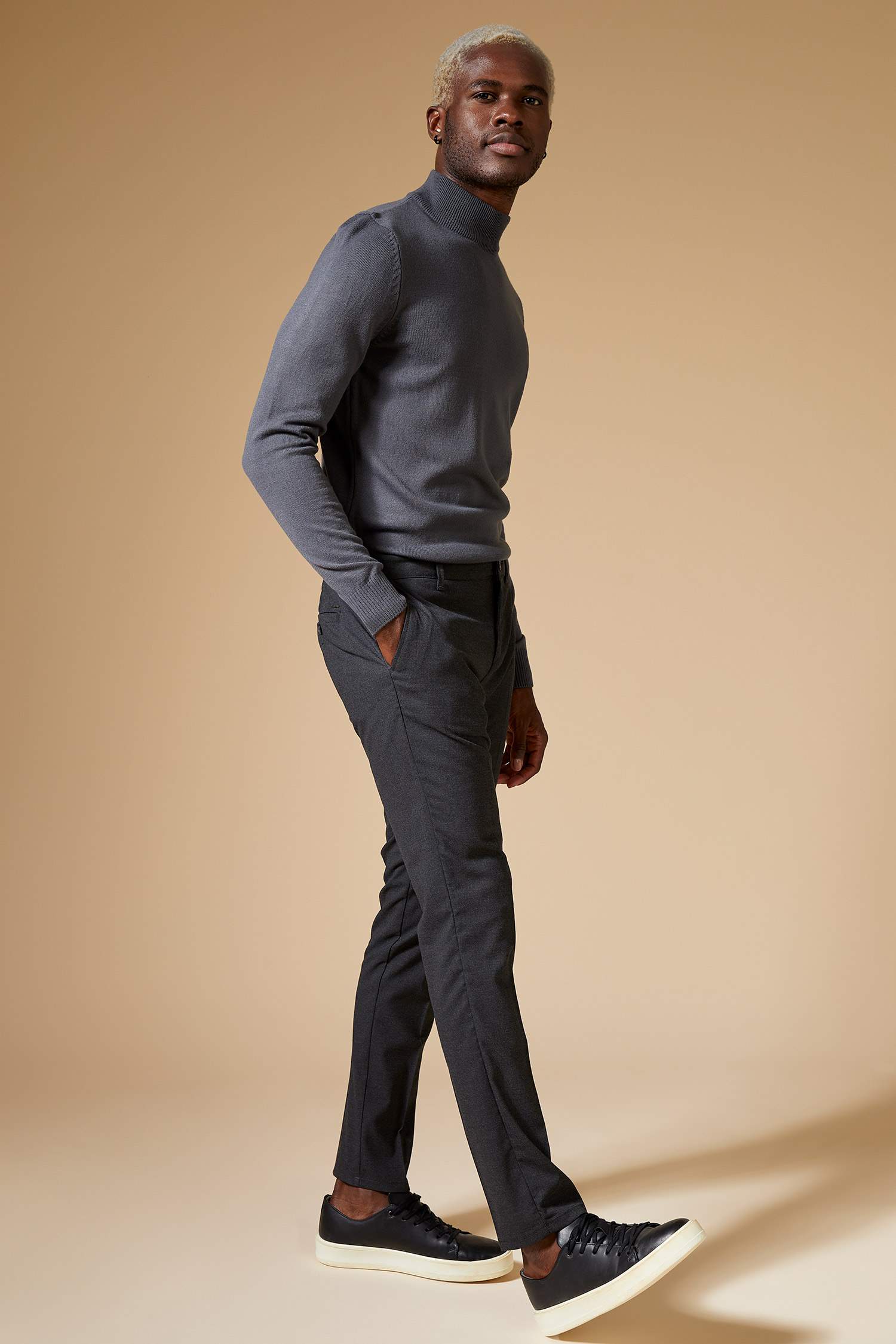 Slim Fit Balıkçı Yaka Triko Kazak