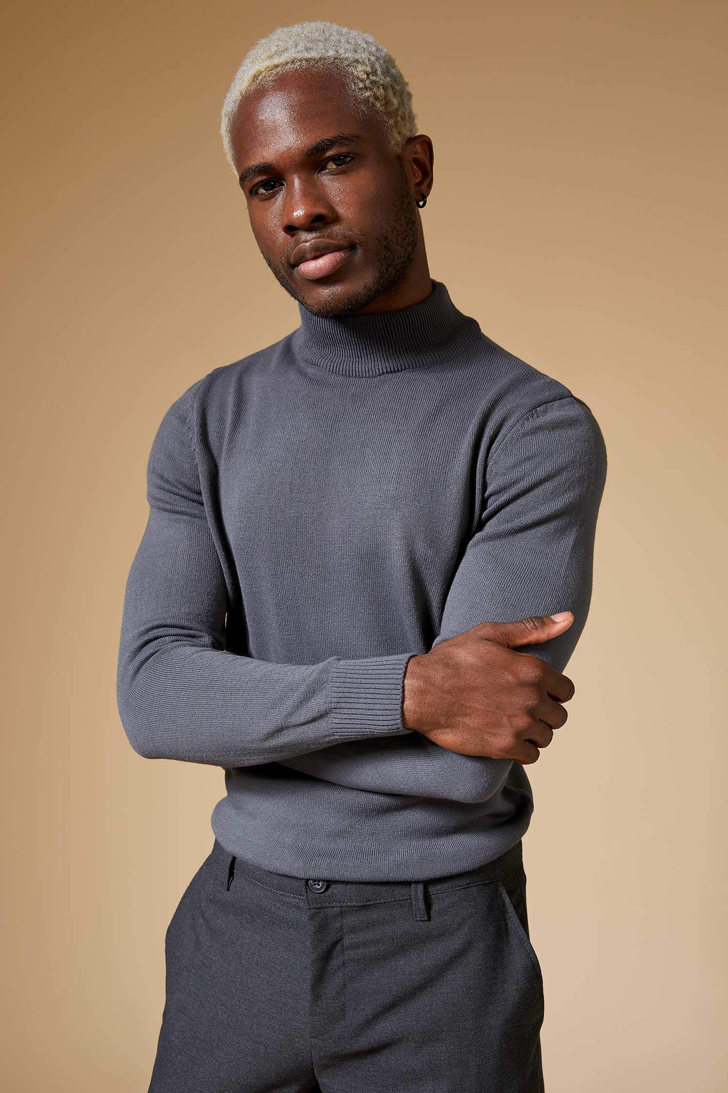 Slim Fit Balıkçı Yaka Triko Kazak