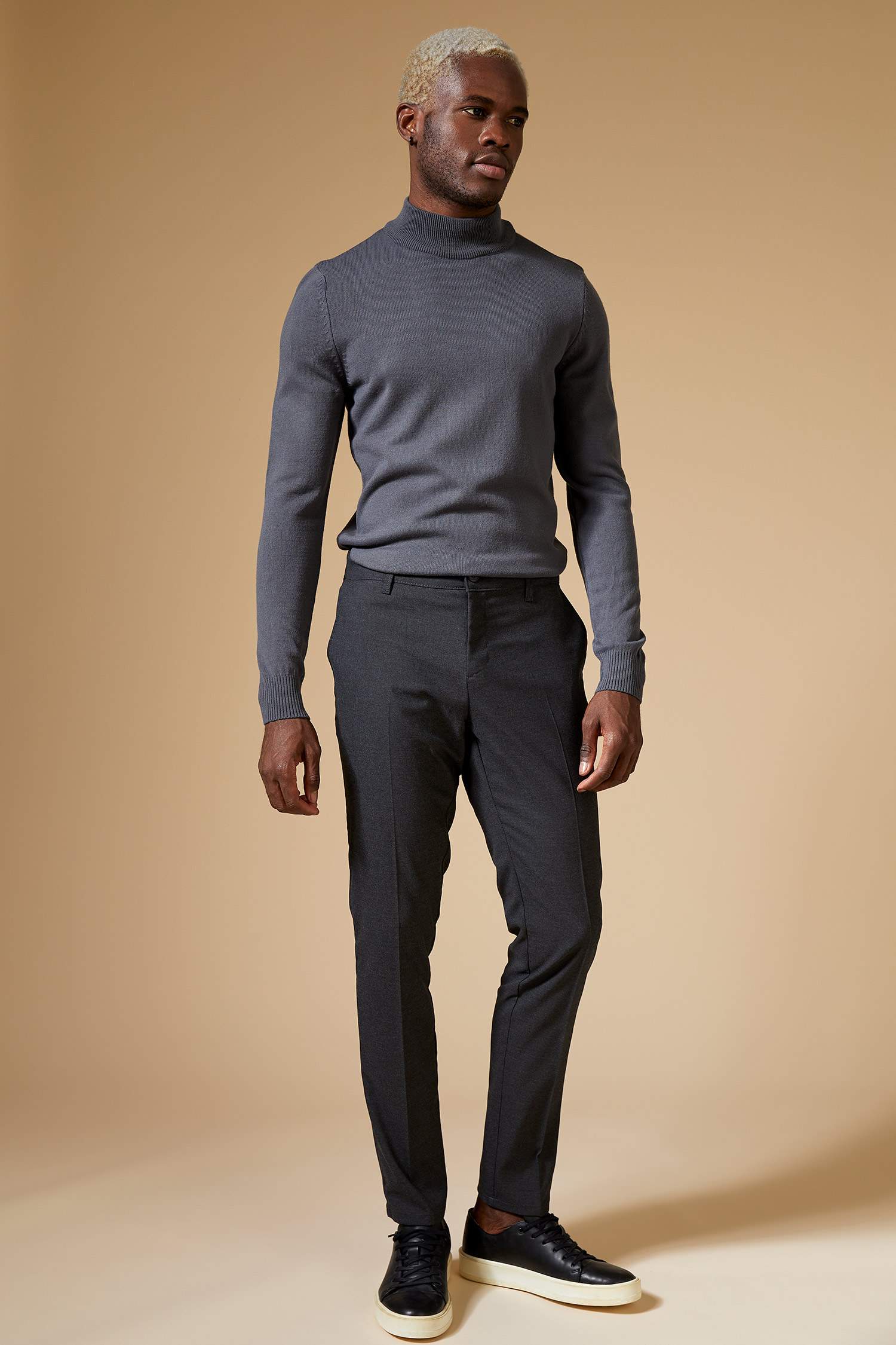 Slim Fit Balıkçı Yaka Triko Kazak