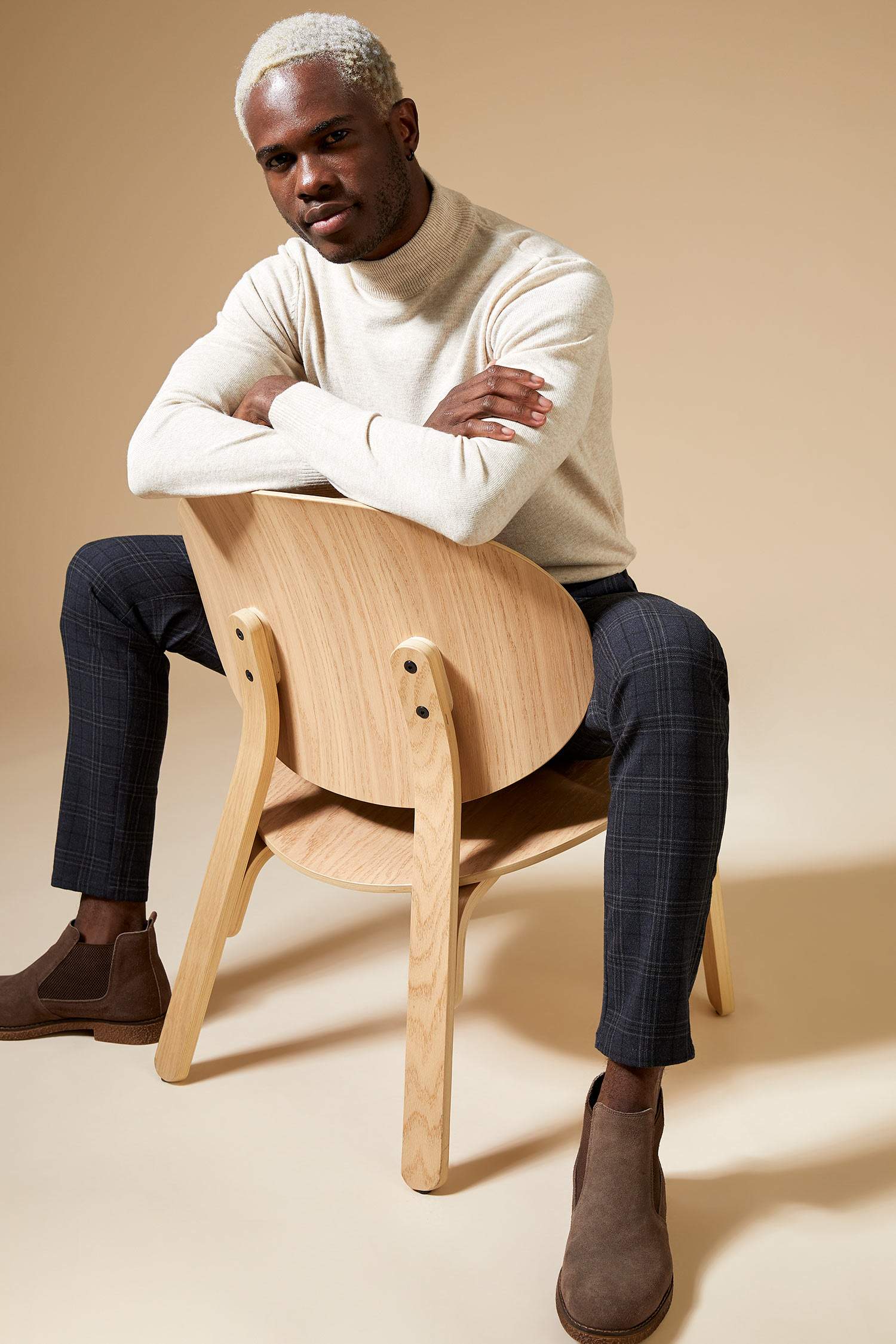 Slim Fit Balıkçı Yaka Triko Kazak