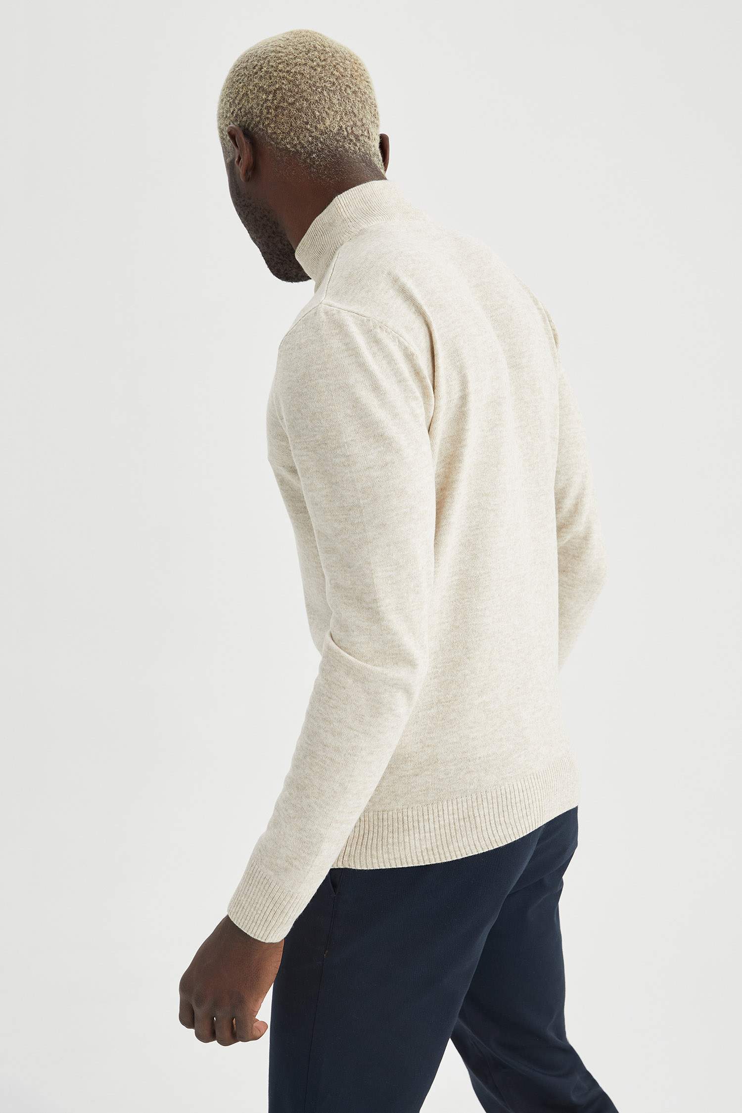 Slim Fit Balıkçı Yaka Triko Kazak