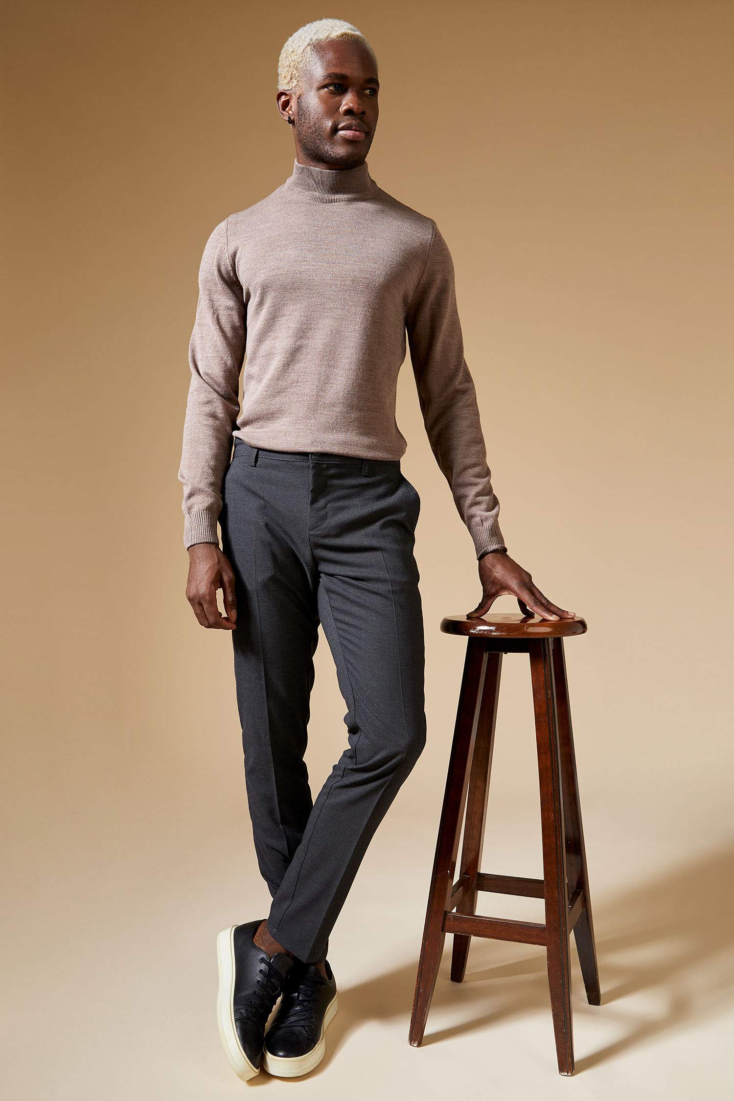 Slim Fit Balıkçı Yaka Triko Kazak