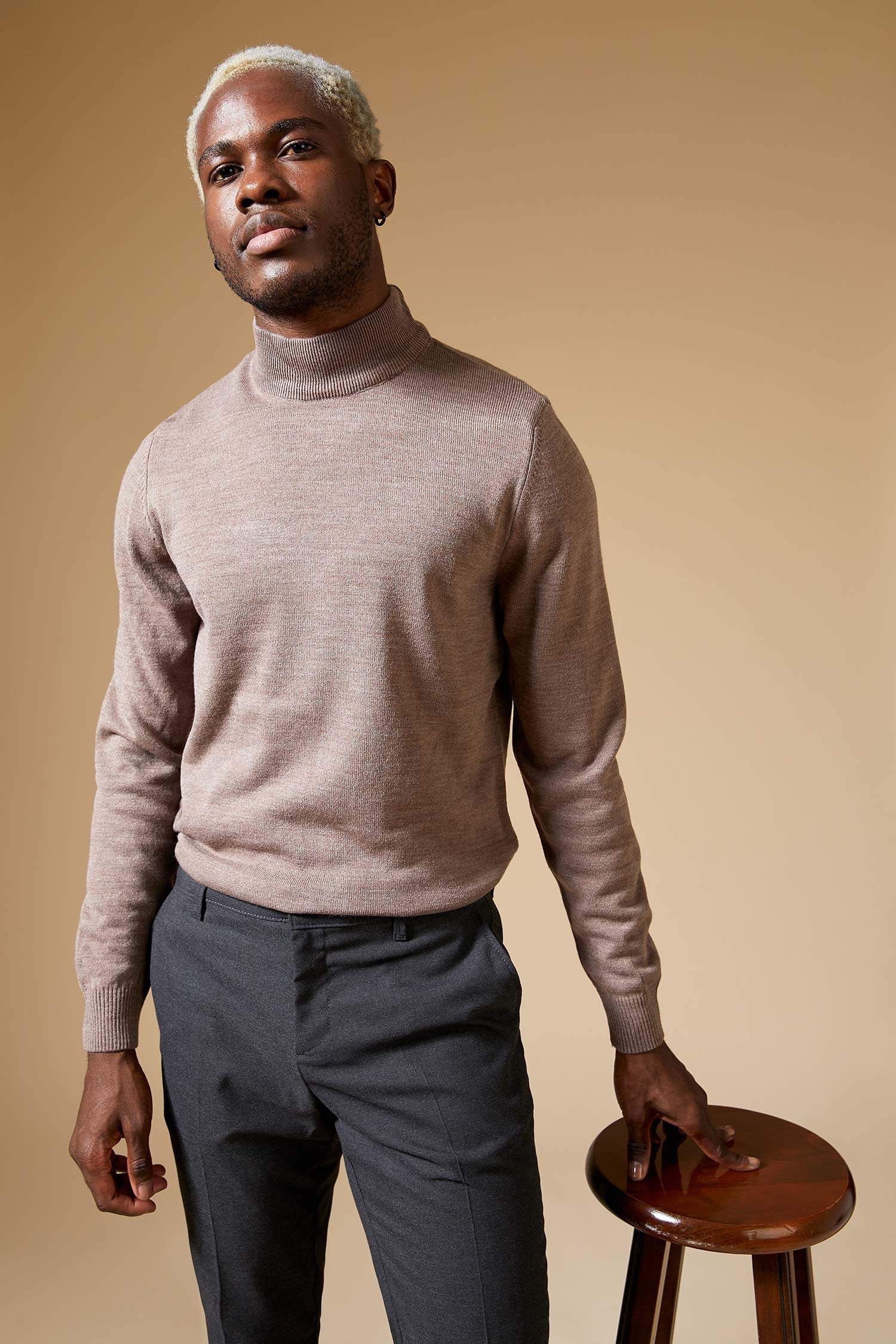 Slim Fit Balıkçı Yaka Triko Kazak