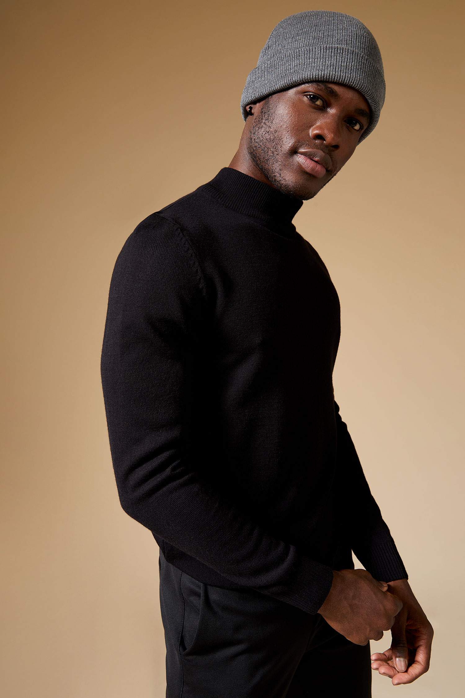 Slim Fit Balıkçı Yaka Triko Kazak