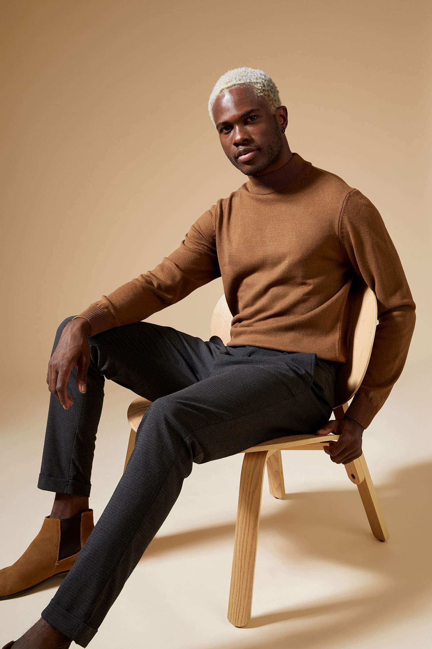 Slim Fit Balıkçı Yaka Triko Kazak