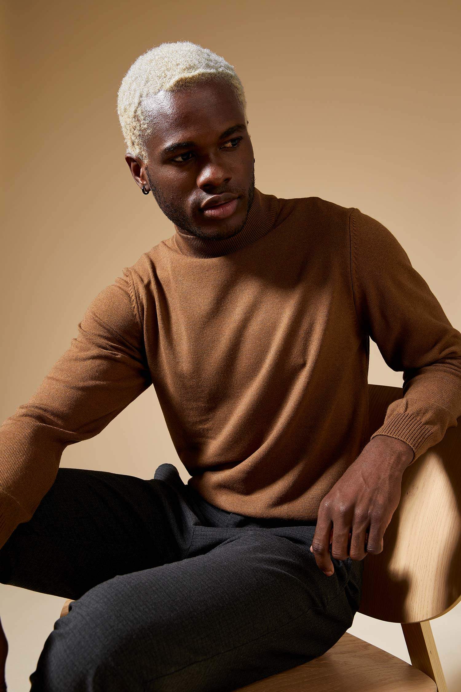 Slim Fit Balıkçı Yaka Triko Kazak