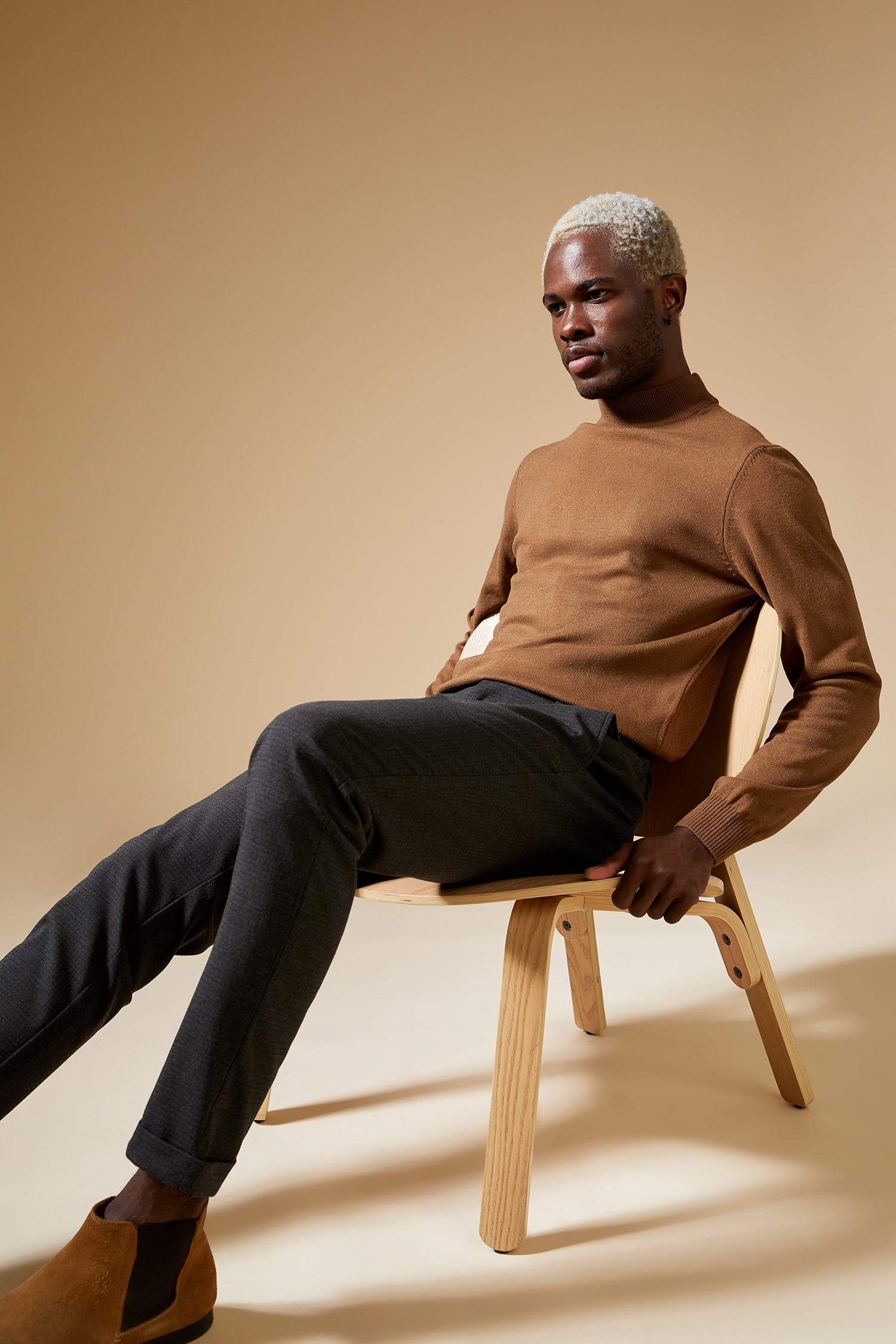Slim Fit Balıkçı Yaka Triko Kazak