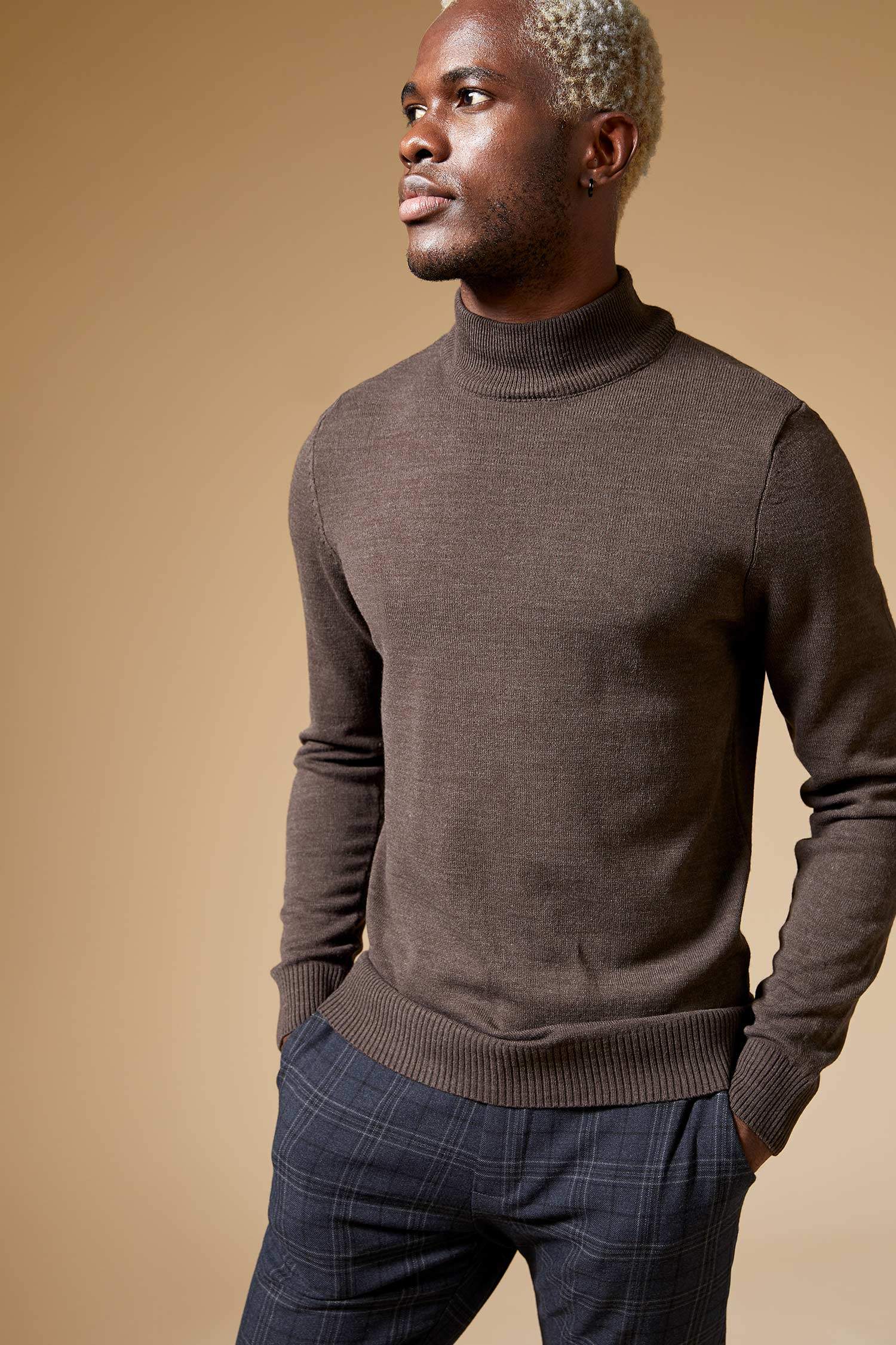 Slim Fit Balıkçı Yaka Triko Kazak