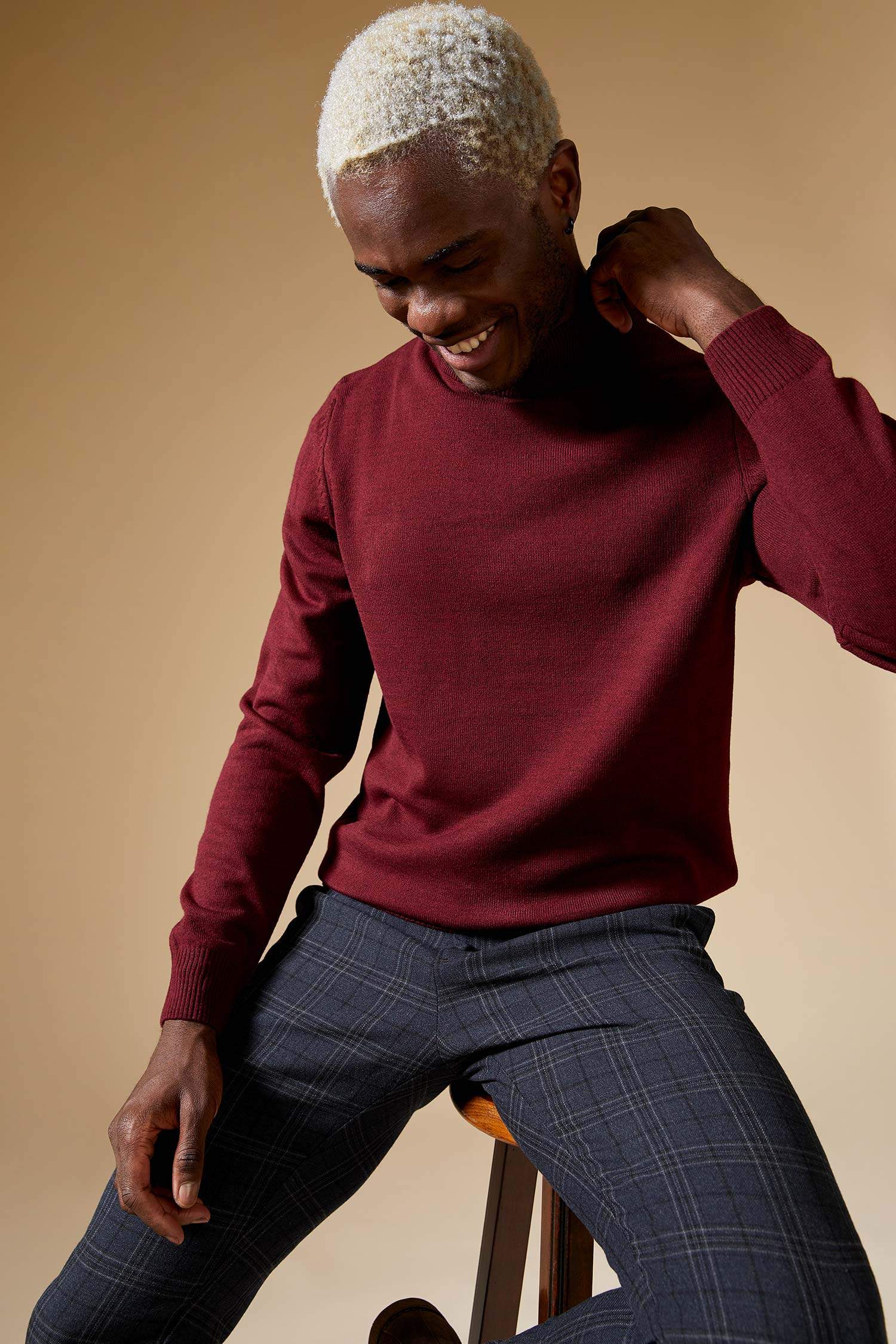 Slim Fit Balıkçı Yaka Triko Kazak