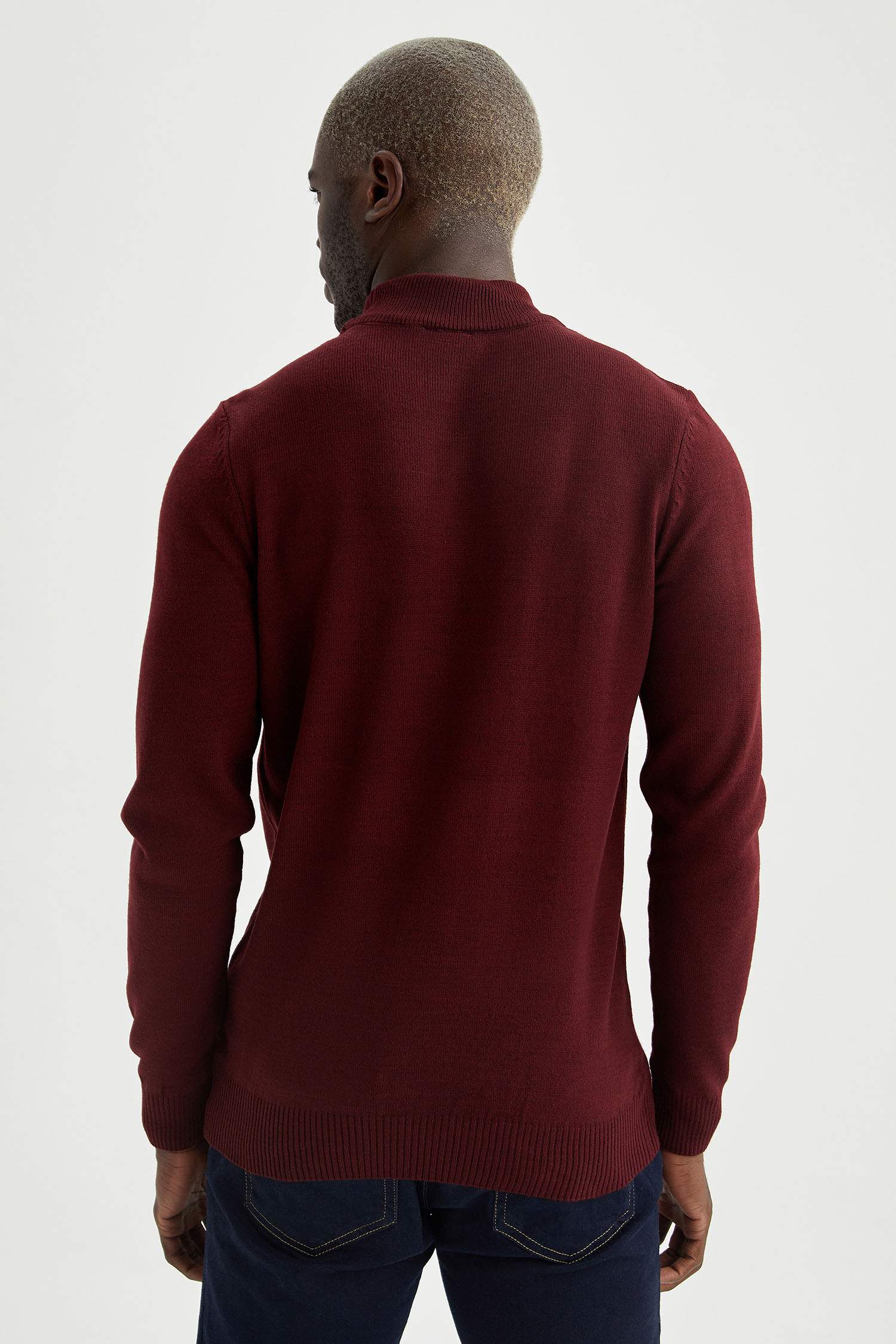 Slim Fit Balıkçı Yaka Triko Kazak