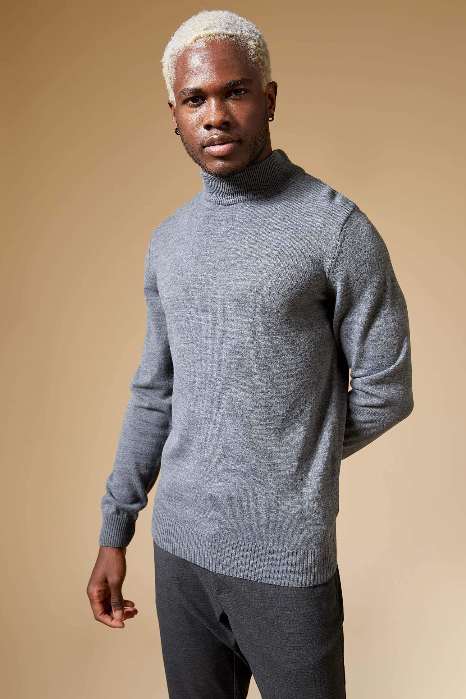Slim Fit Balıkçı Yaka Triko Kazak
