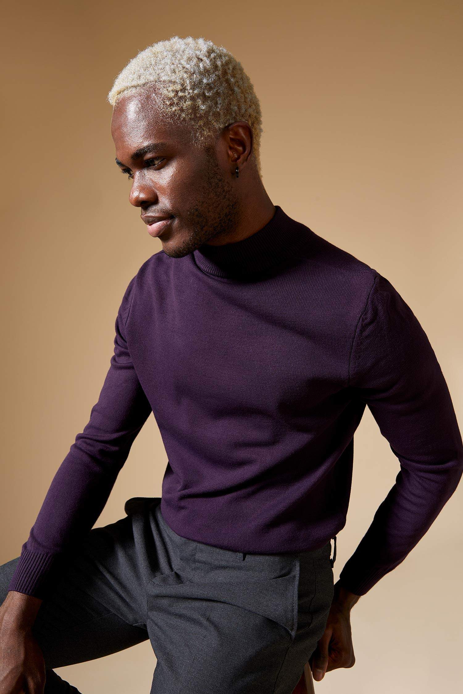 Slim Fit Balıkçı Yaka Triko Kazak