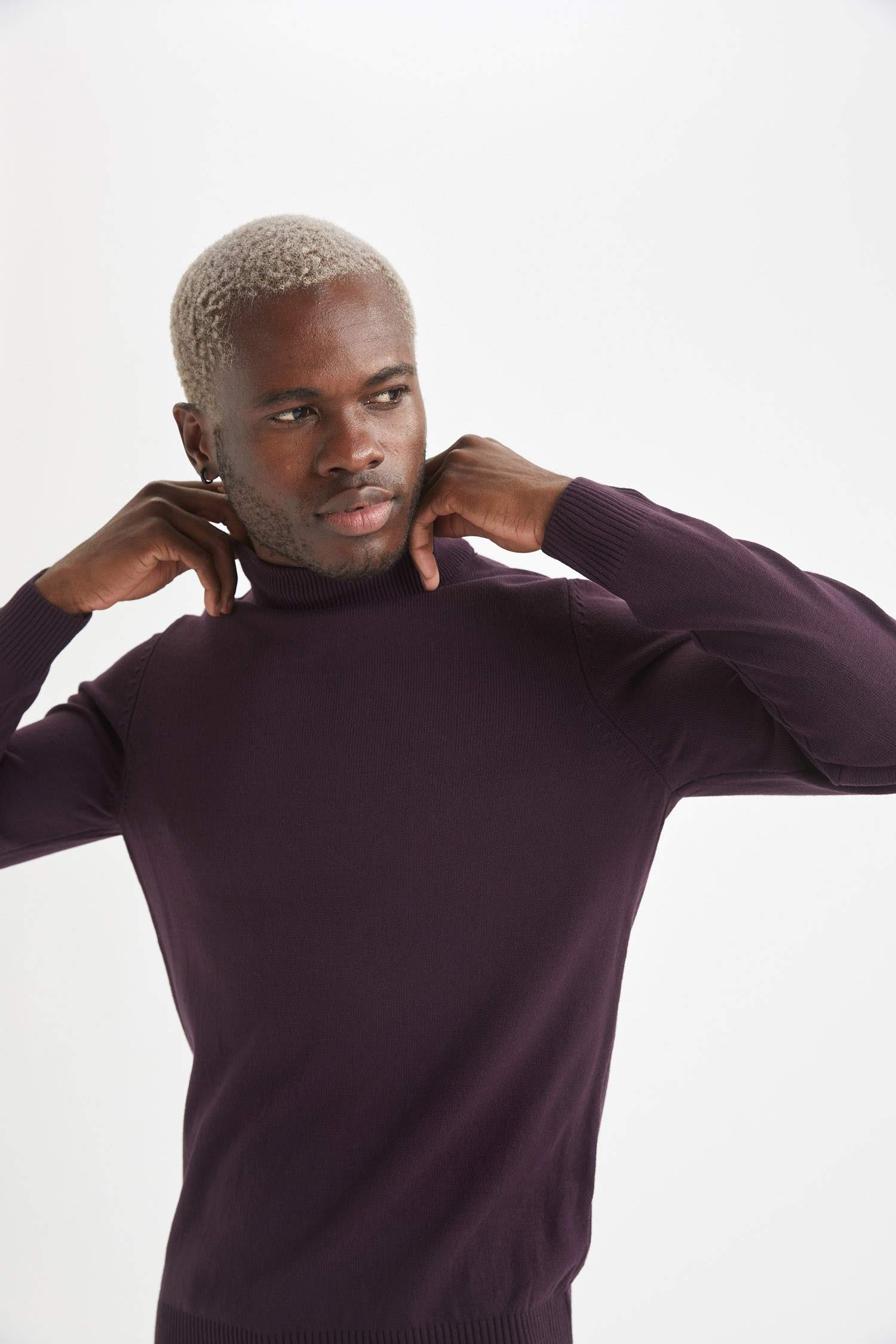 Slim Fit Balıkçı Yaka Triko Kazak