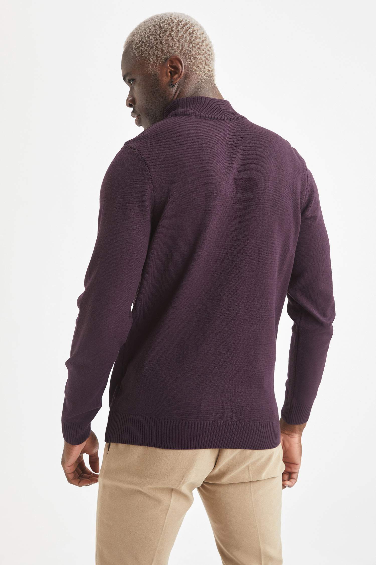 Slim Fit Balıkçı Yaka Triko Kazak