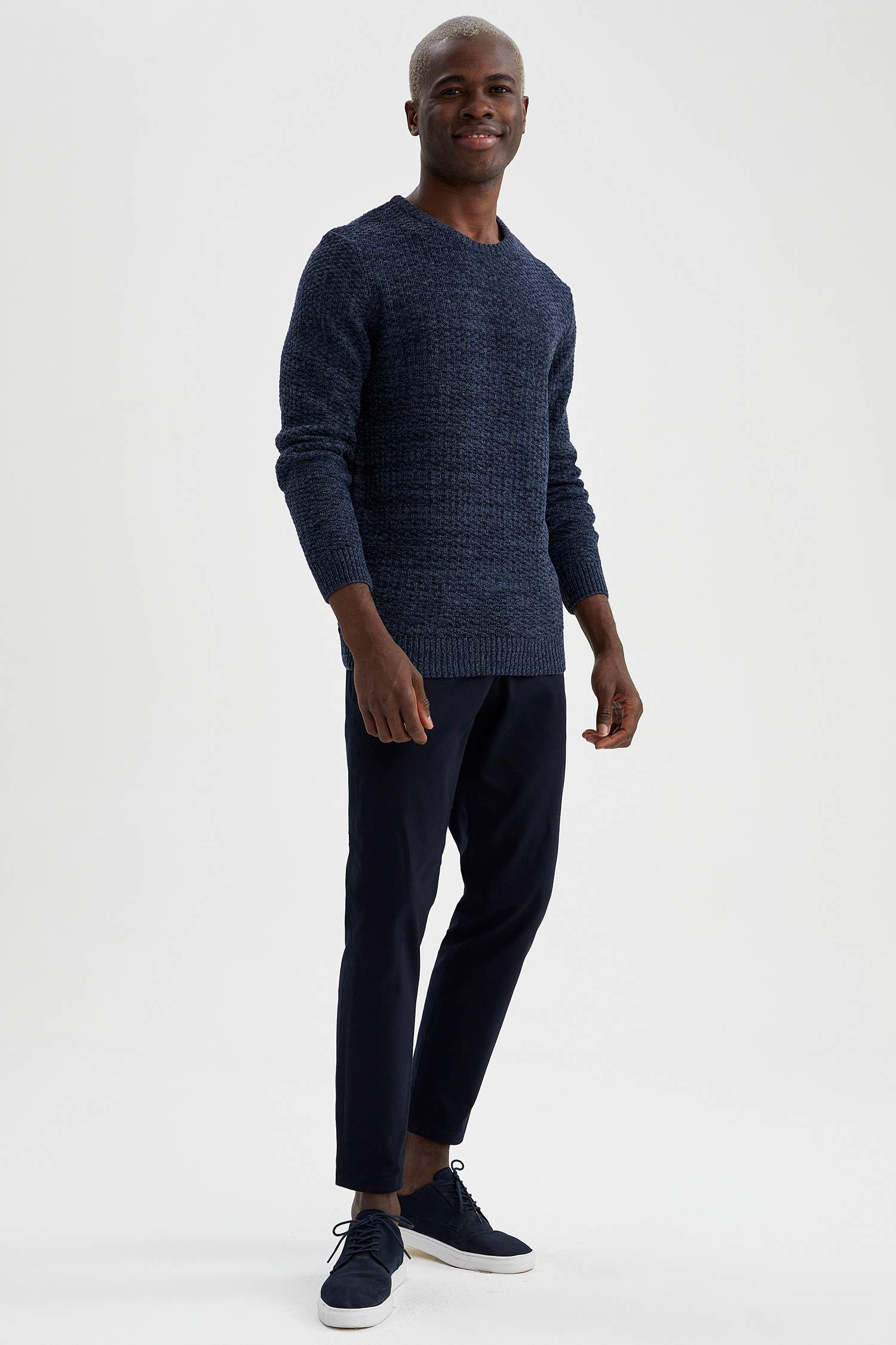 Slim Fit Bisiklet Yaka Triko Kazak
