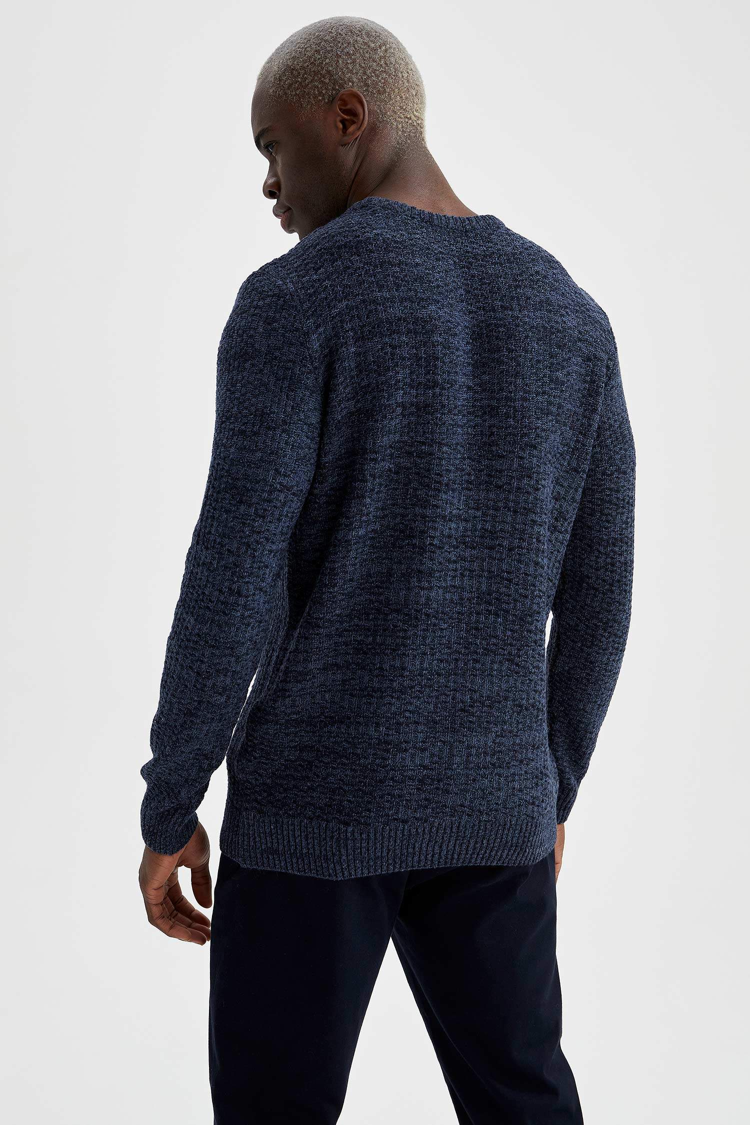 Slim Fit Bisiklet Yaka Triko Kazak