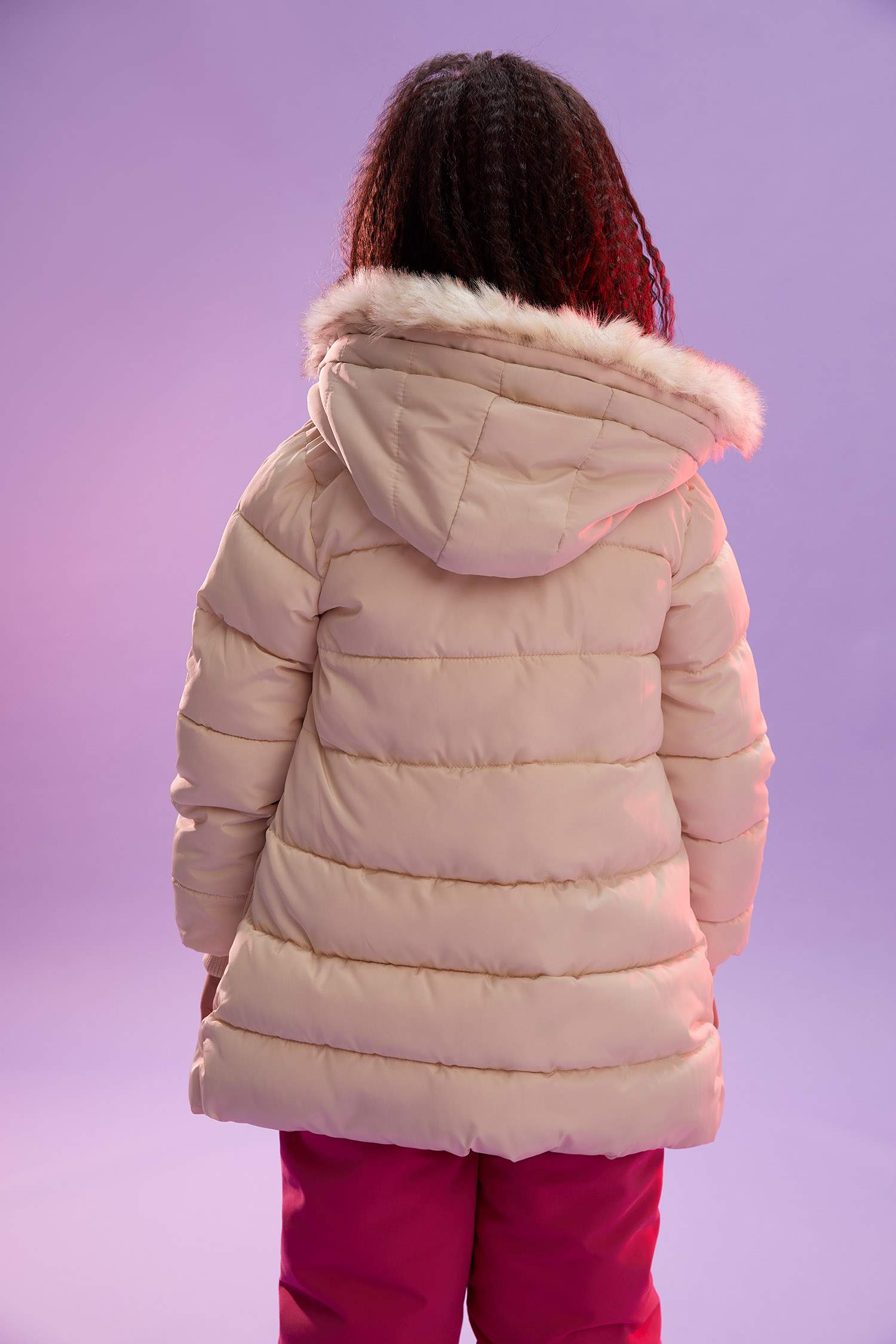 Kız Çocuk Kapüşonlu Parka