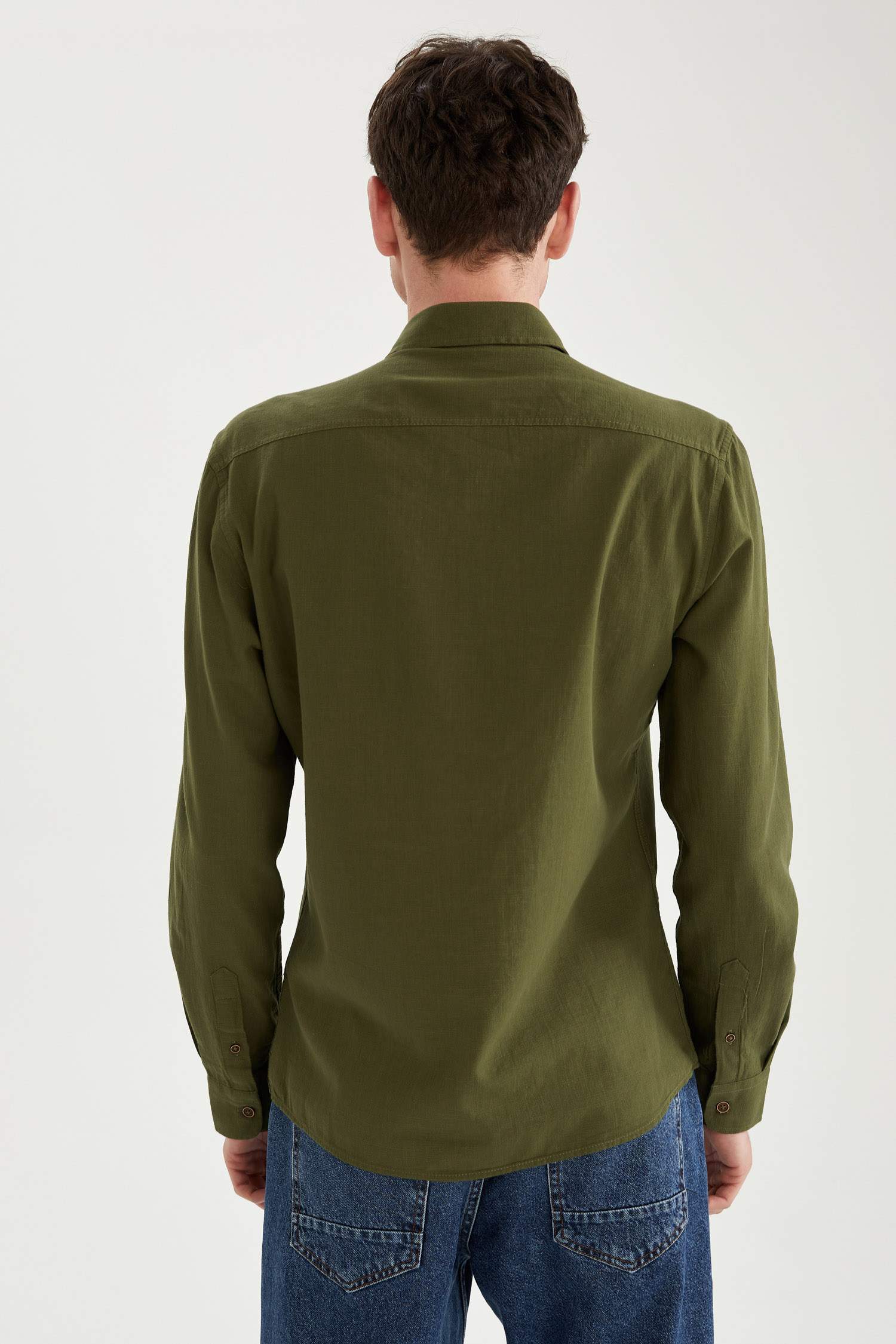 Slim Fit Basic Uzun Kollu Gömlek