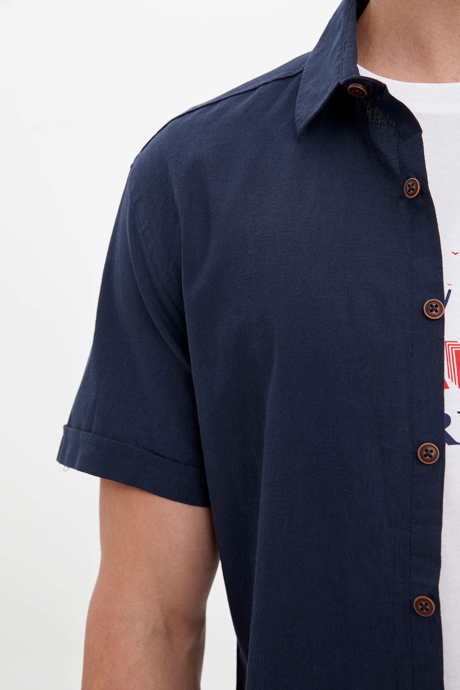 Slim Fit Basic Kısa Kollu Gömlek