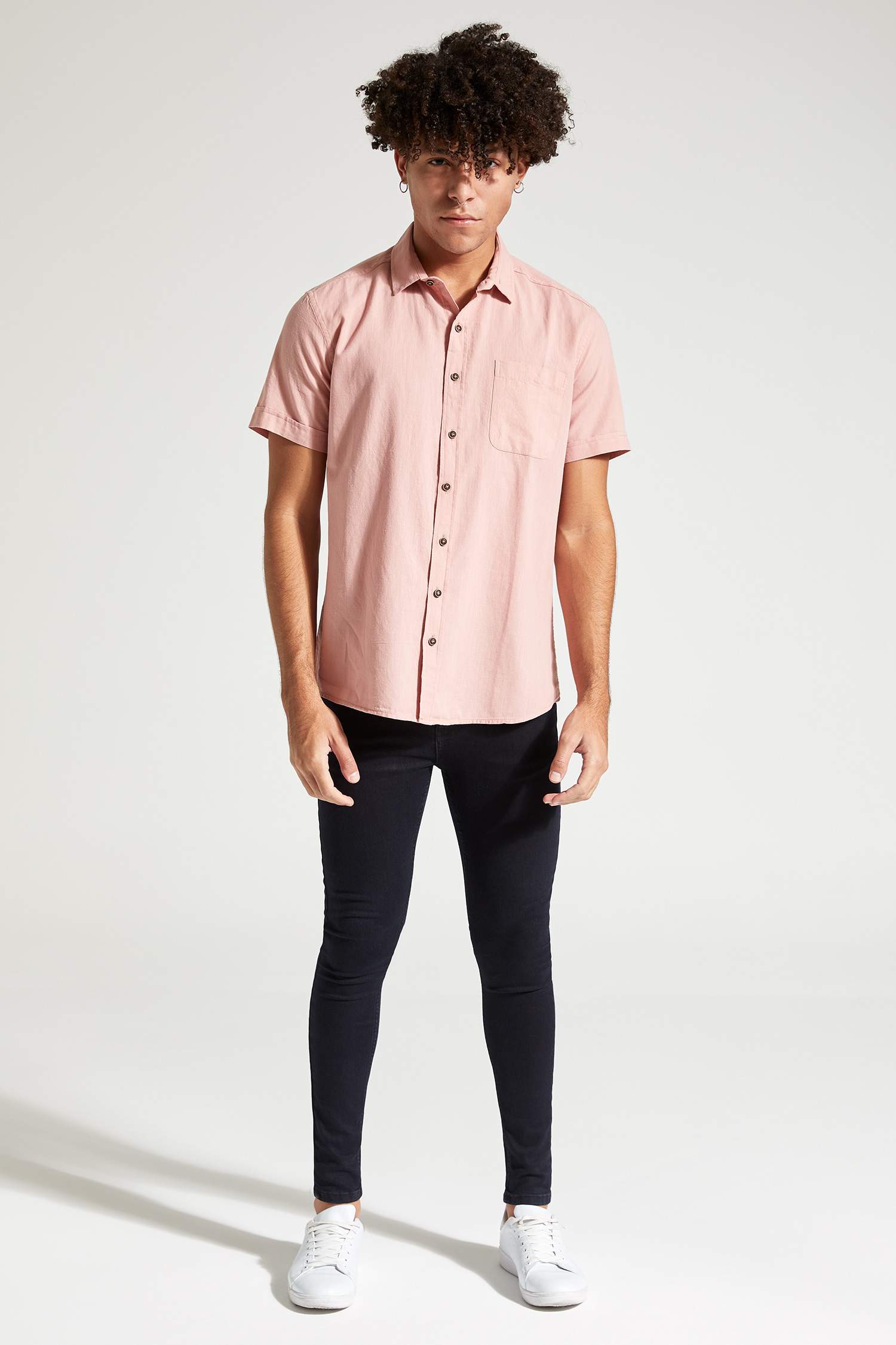 Slim Fit Basic Kısa Kollu Gömlek