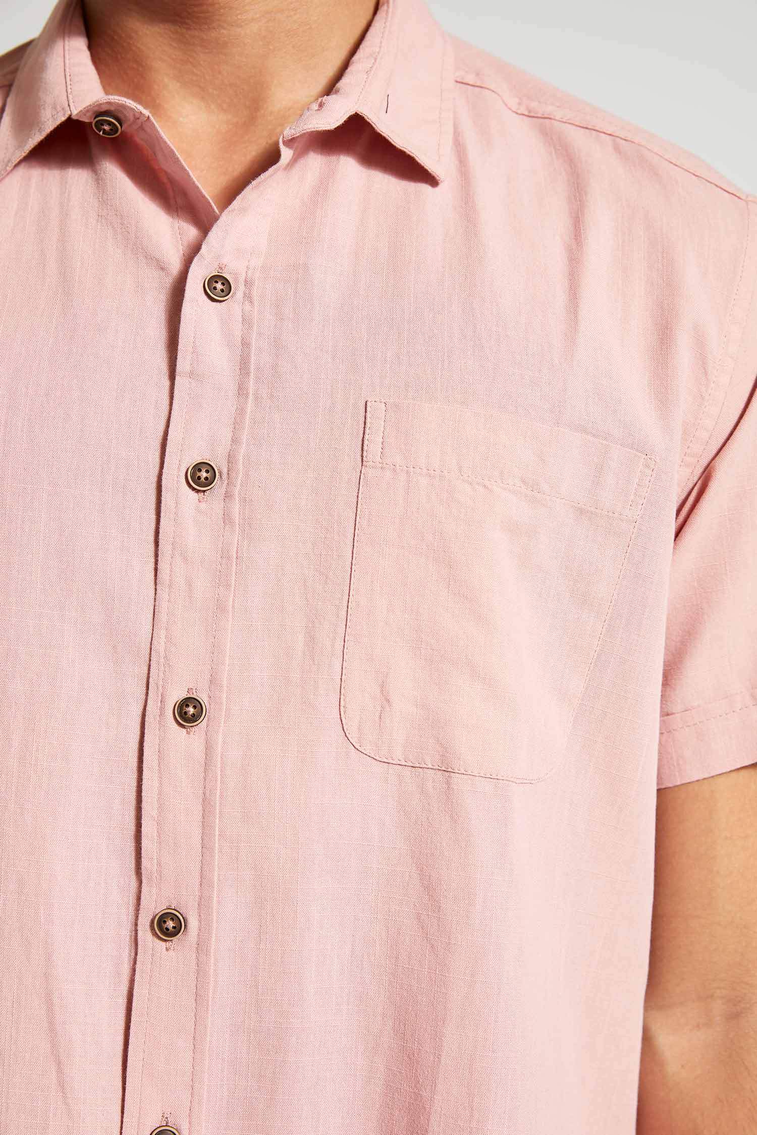 Slim Fit Basic Kısa Kollu Gömlek
