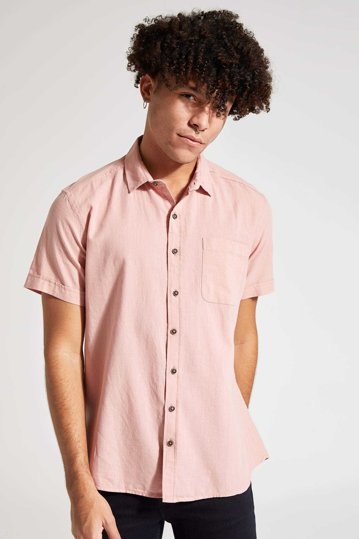 Slim Fit Basic Kısa Kollu Gömlek