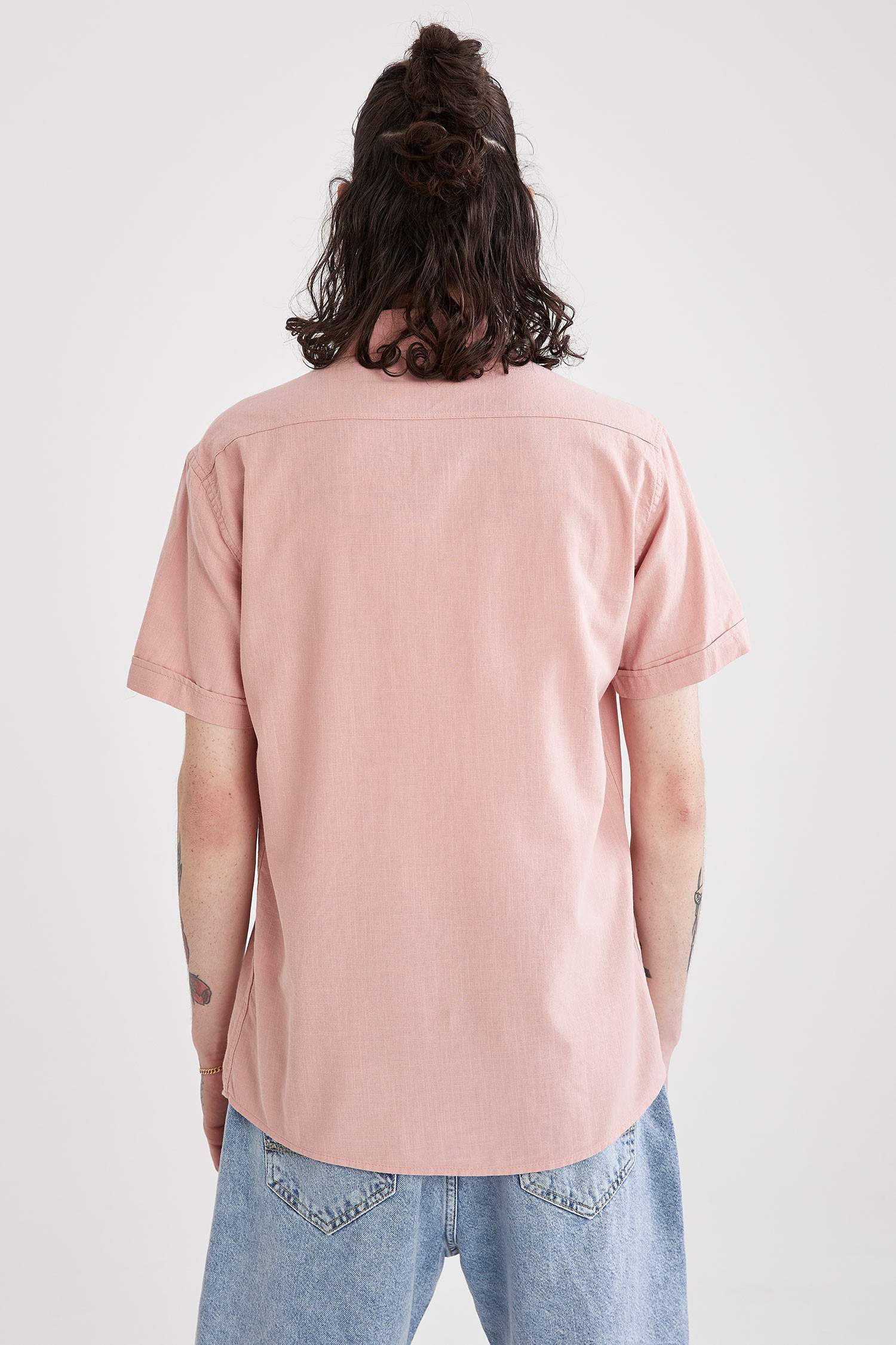 Slim Fit Basic Kısa Kollu Gömlek