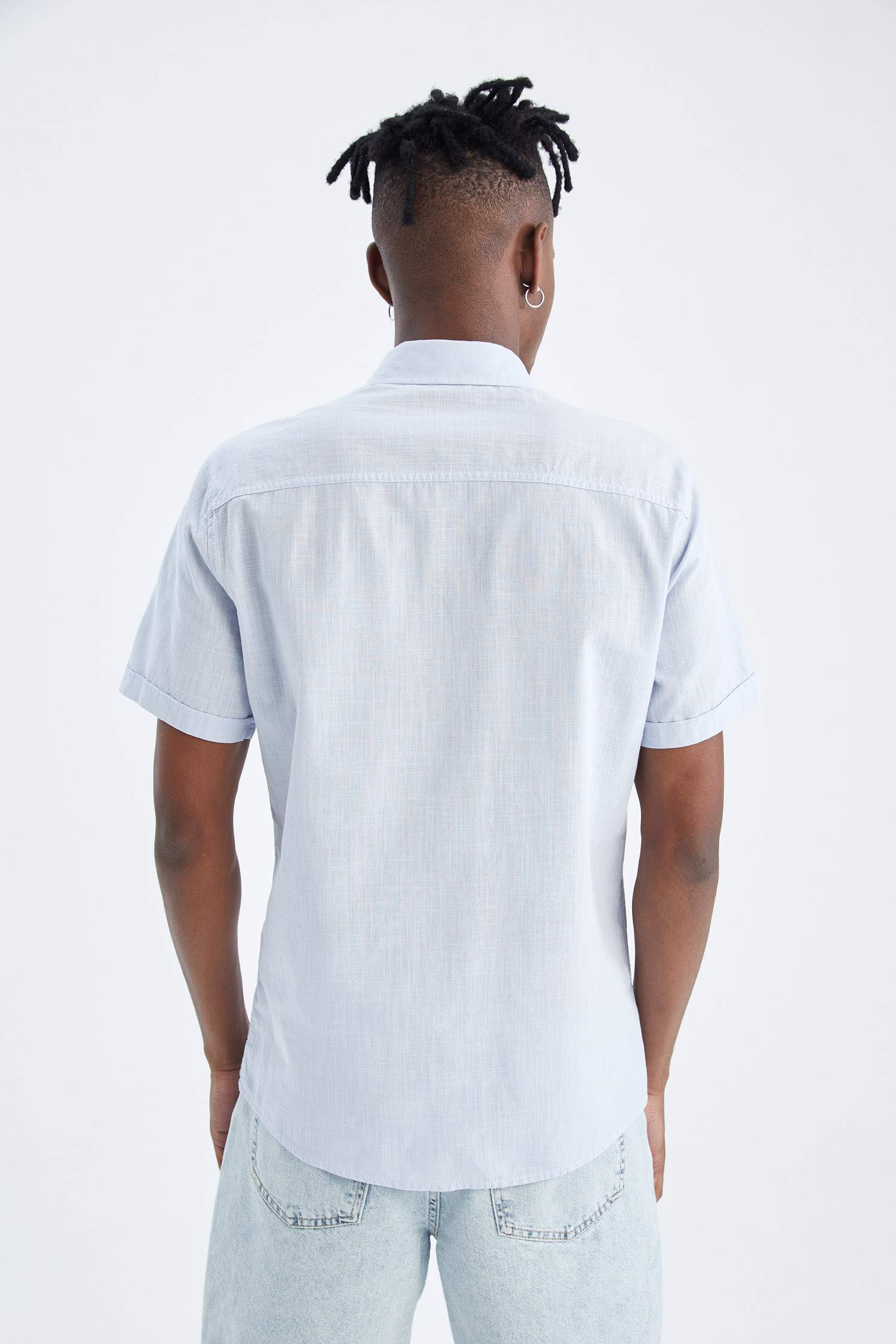 Slim Fit Basic Kısa Kollu Gömlek
